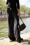 Tailored Wide Leg Pant Lyocell - Black