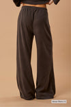 Wide Leg Pant Organic Cotton - Chocolate Brown Rib