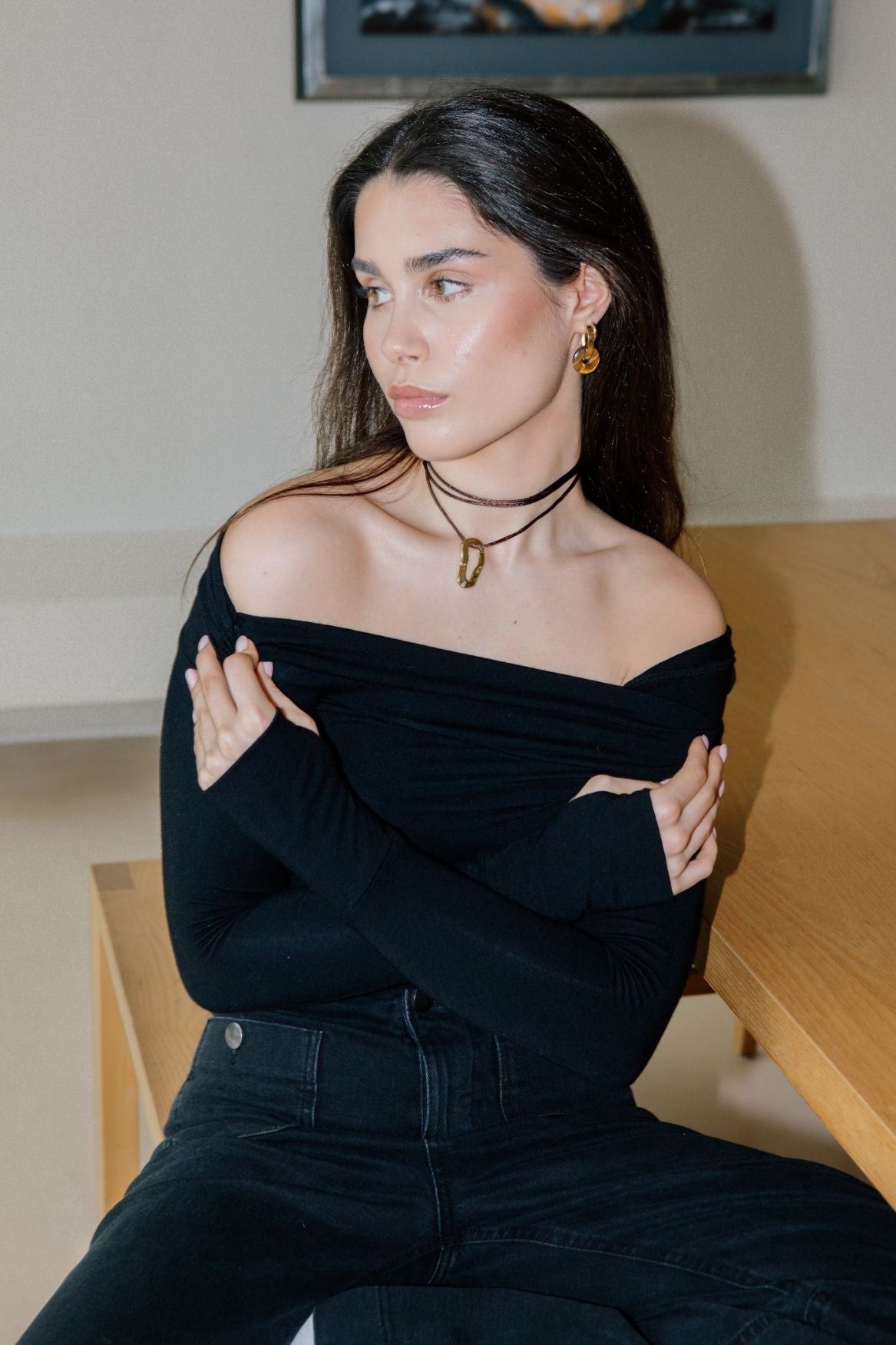 Asymmetrical Longsleeve Micro Modal – Black - Narah Soleigh | Luxe Line