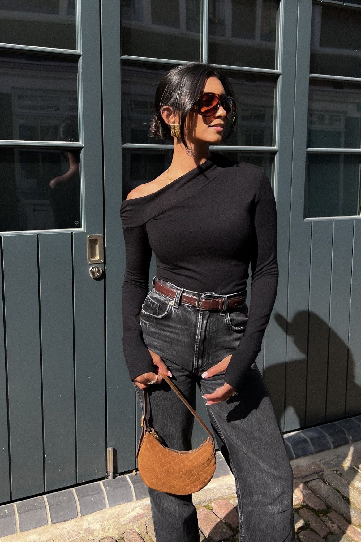 Asymmetrical Longsleeve Micro Modal – Black - Narah Soleigh | Luxe Line