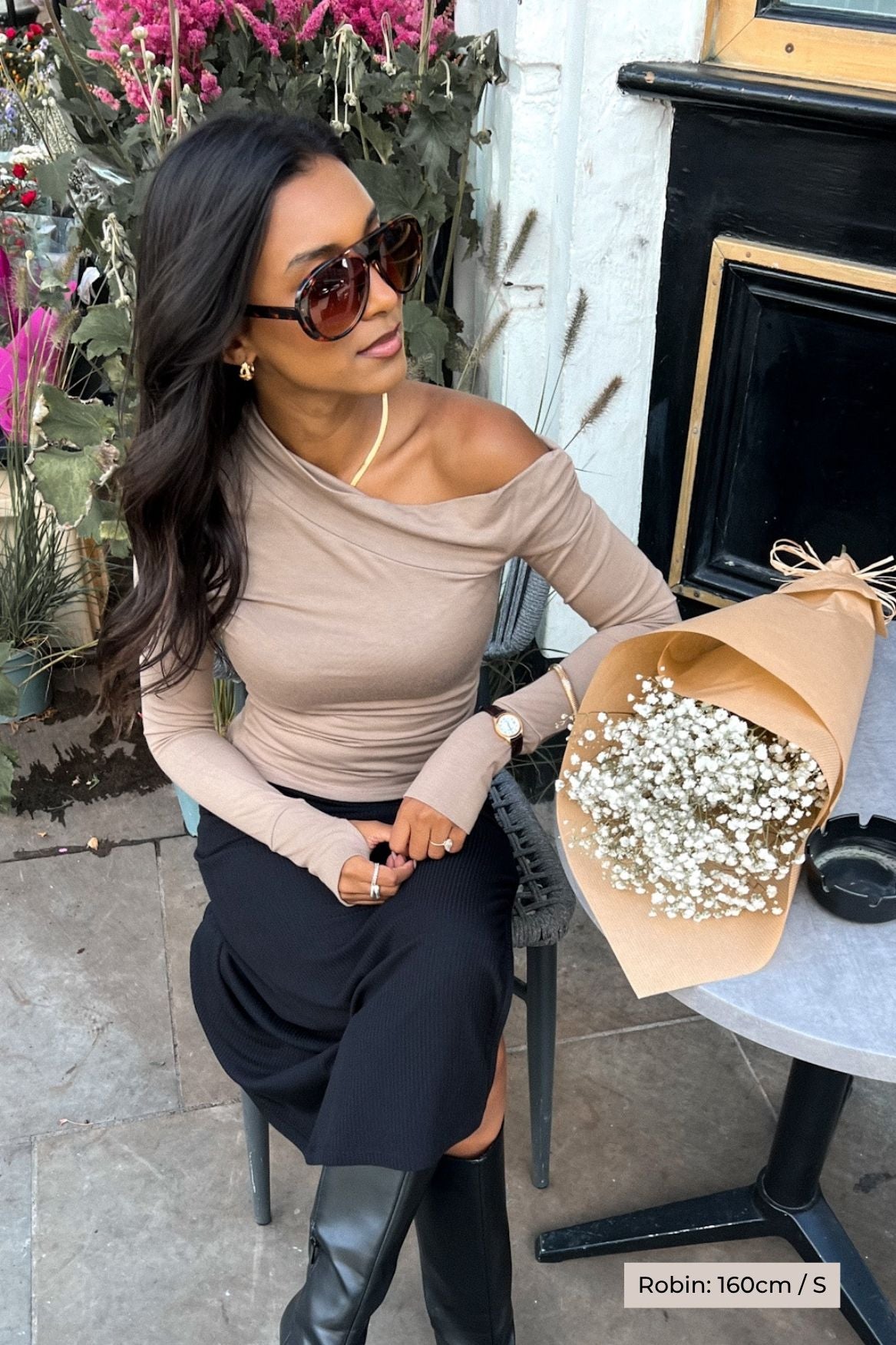 Asymmetrical Longsleeve Micro Modal – Taupe Brown - Narah Soleigh | Luxe Line