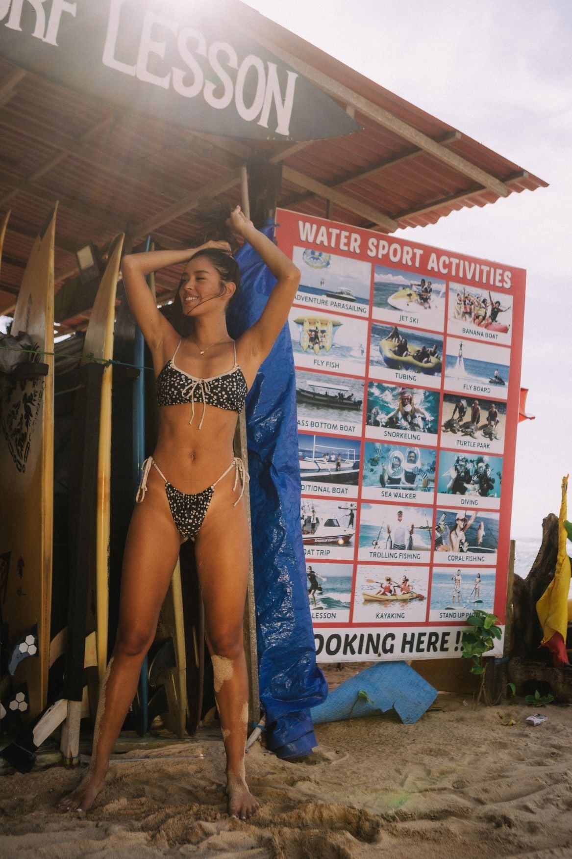 Bikini Top Maya - Minimal Dots Black - Narah Soleigh