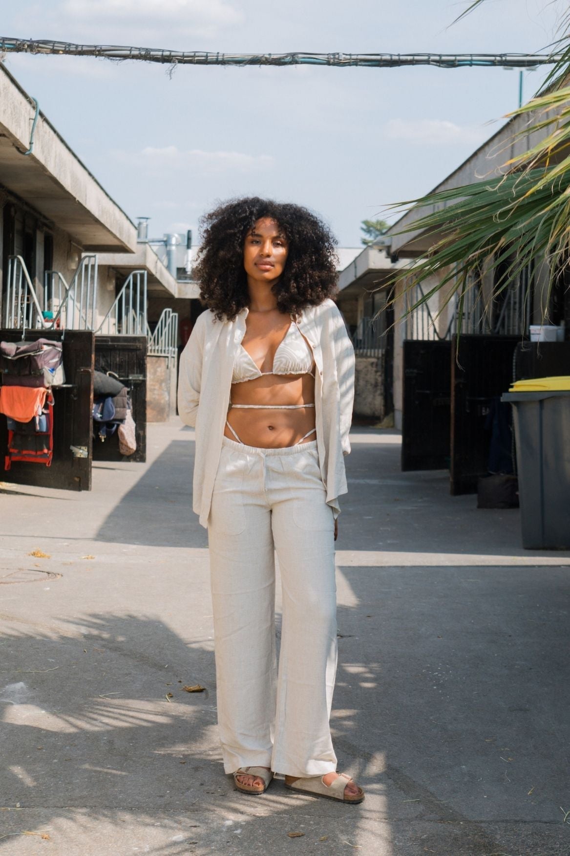 Linen Shirt Alba - Ecru - Narah Soleigh | Luxe Line