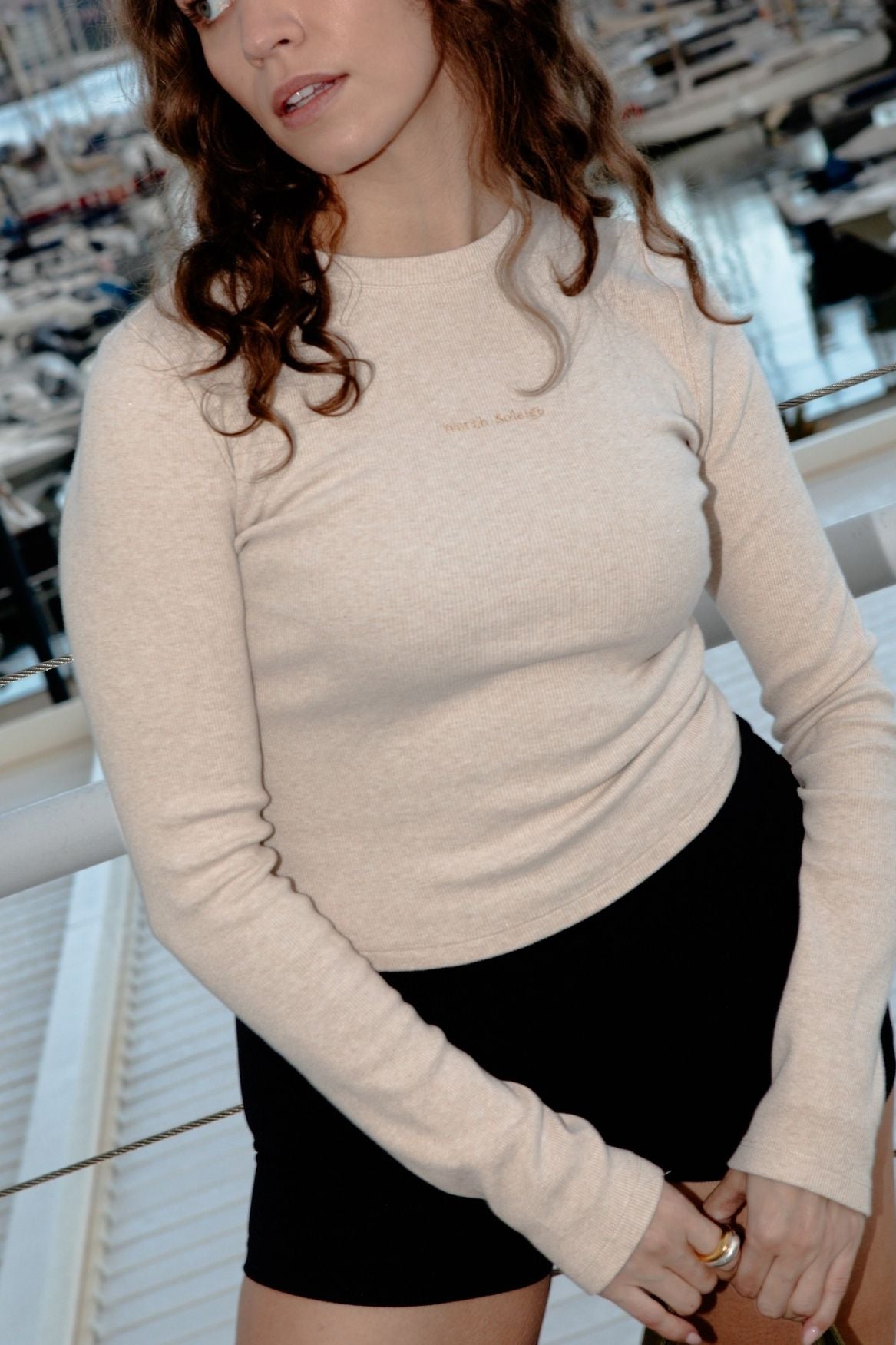 Longsleeve Lena Organic Cotton - Beige Melange - Narah Soleigh