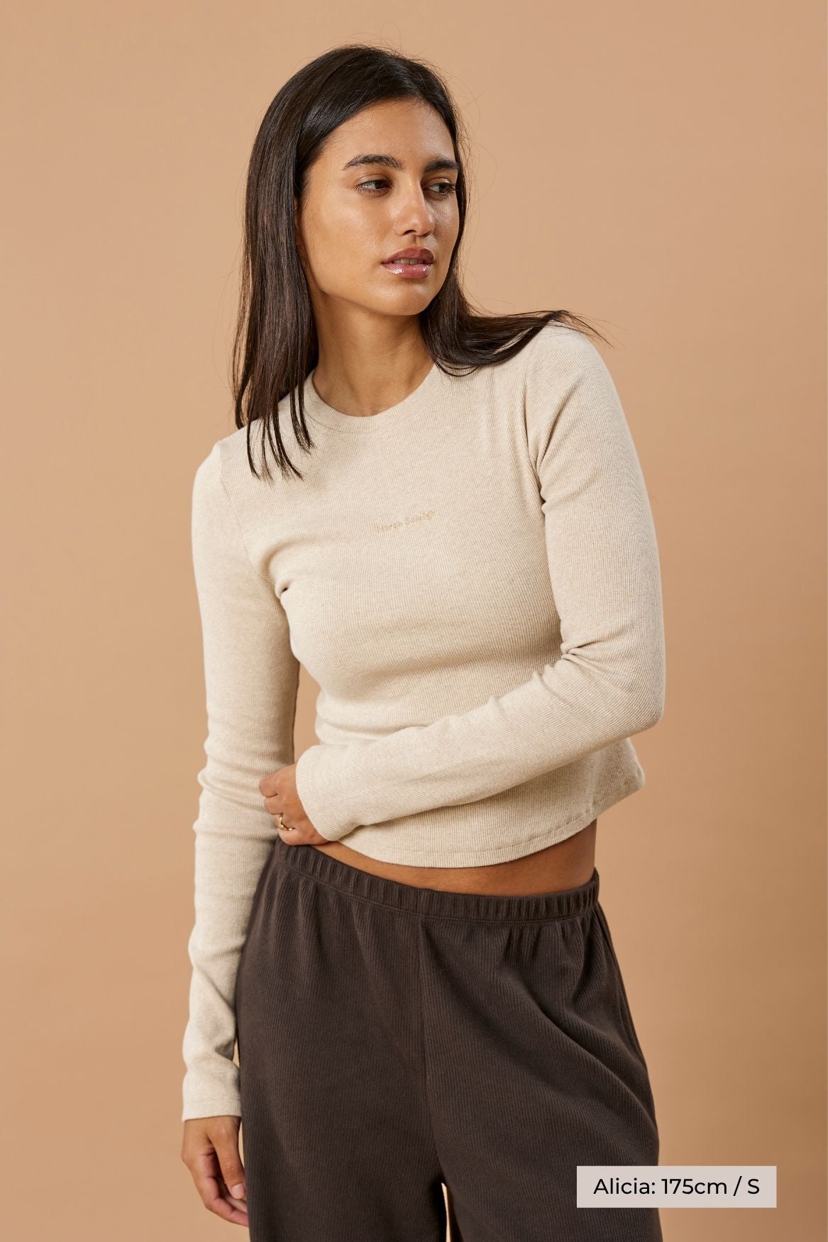 Longsleeve Lena Organic Cotton - Beige Melange - Narah Soleigh