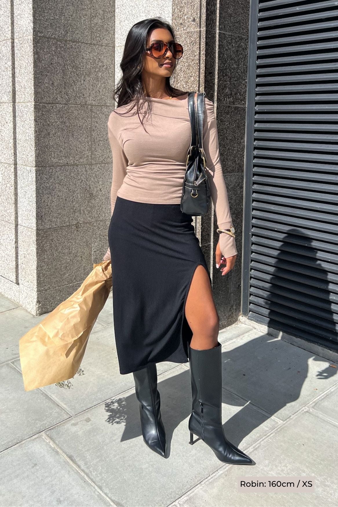 Midi Skirt Amara Modal - Black - Narah Soleigh | Luxe Line