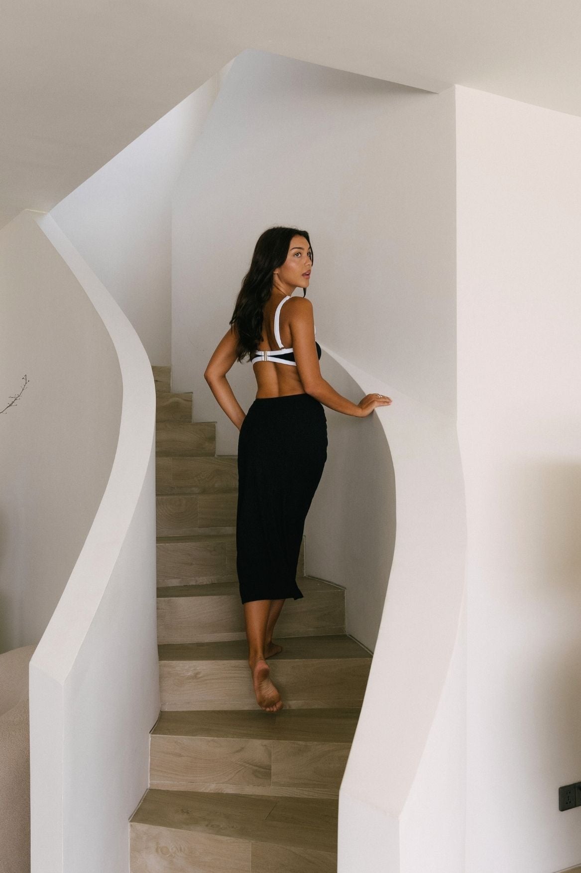 Midi Skirt Amara Modal - Black - Narah Soleigh | Luxe Line