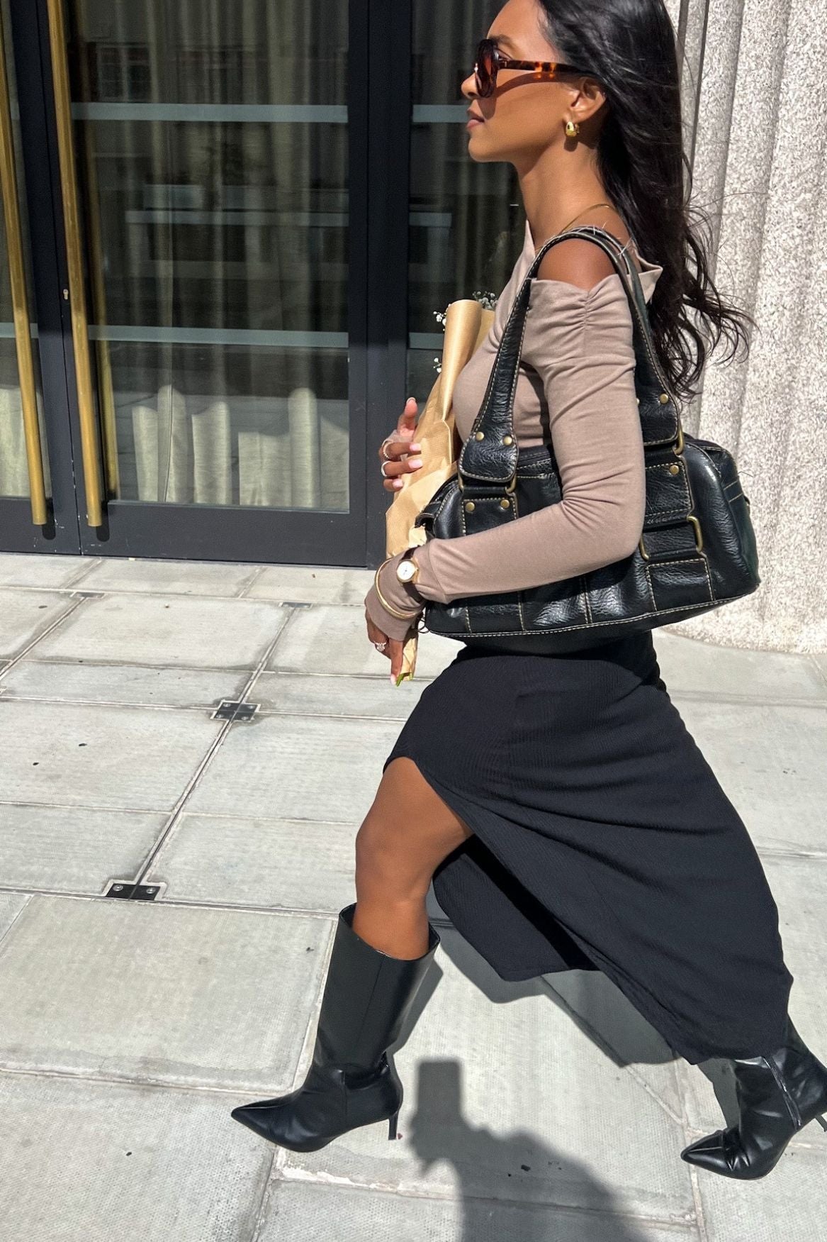 Midi Skirt Amara Modal - Black - Narah Soleigh | Luxe Line