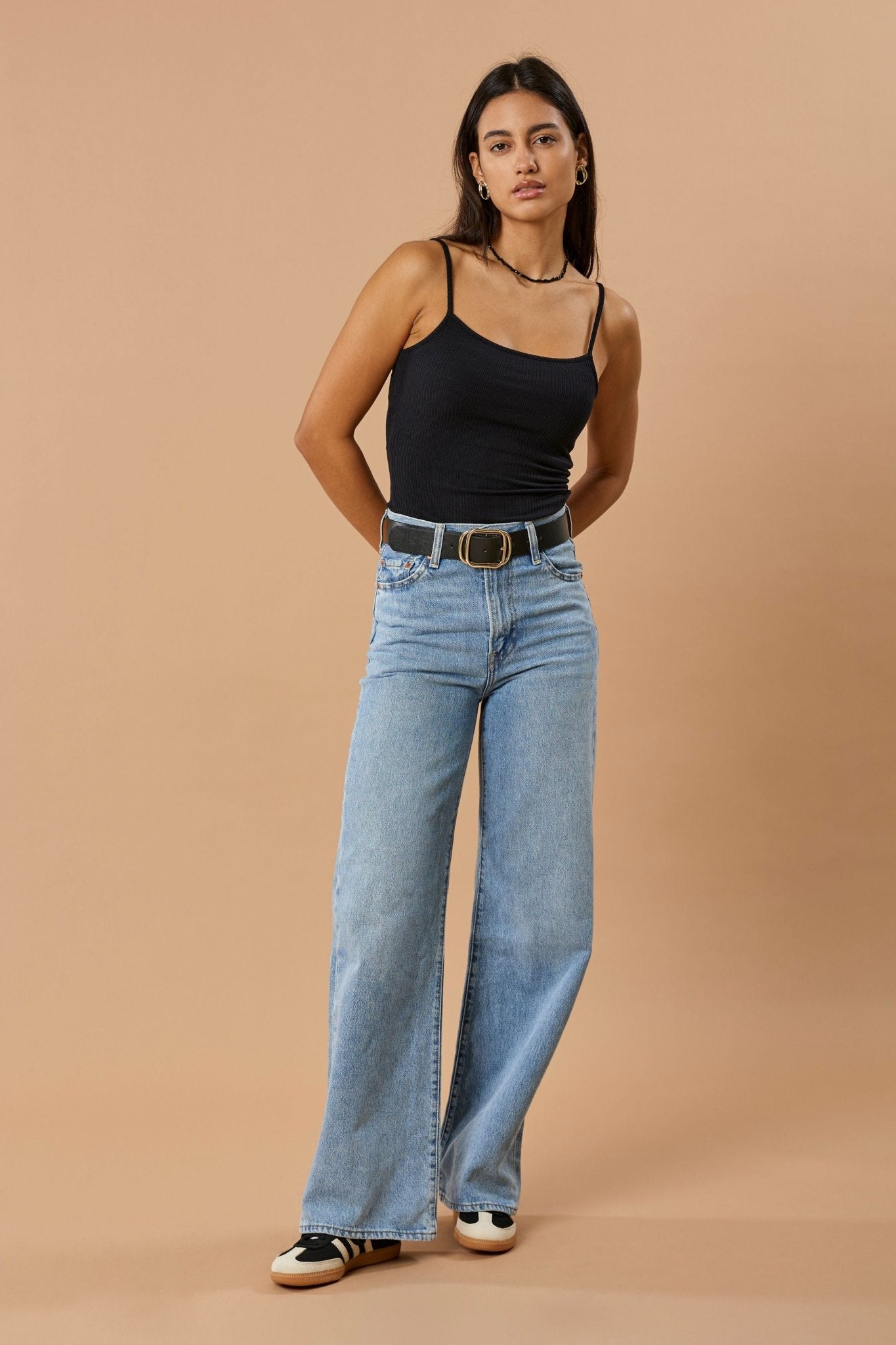 Ribbed Cami Top Modal - Black - Narah Soleigh | Luxe Line