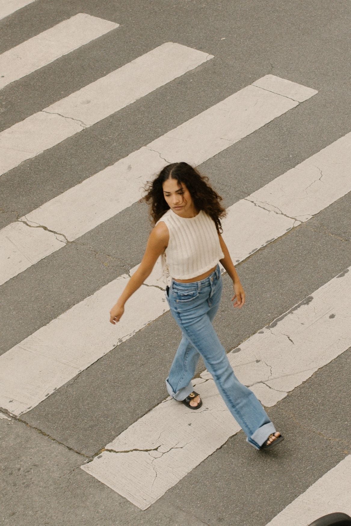 Side Tie Top Selene Organic Cotton - Ecru - Narah Soleigh