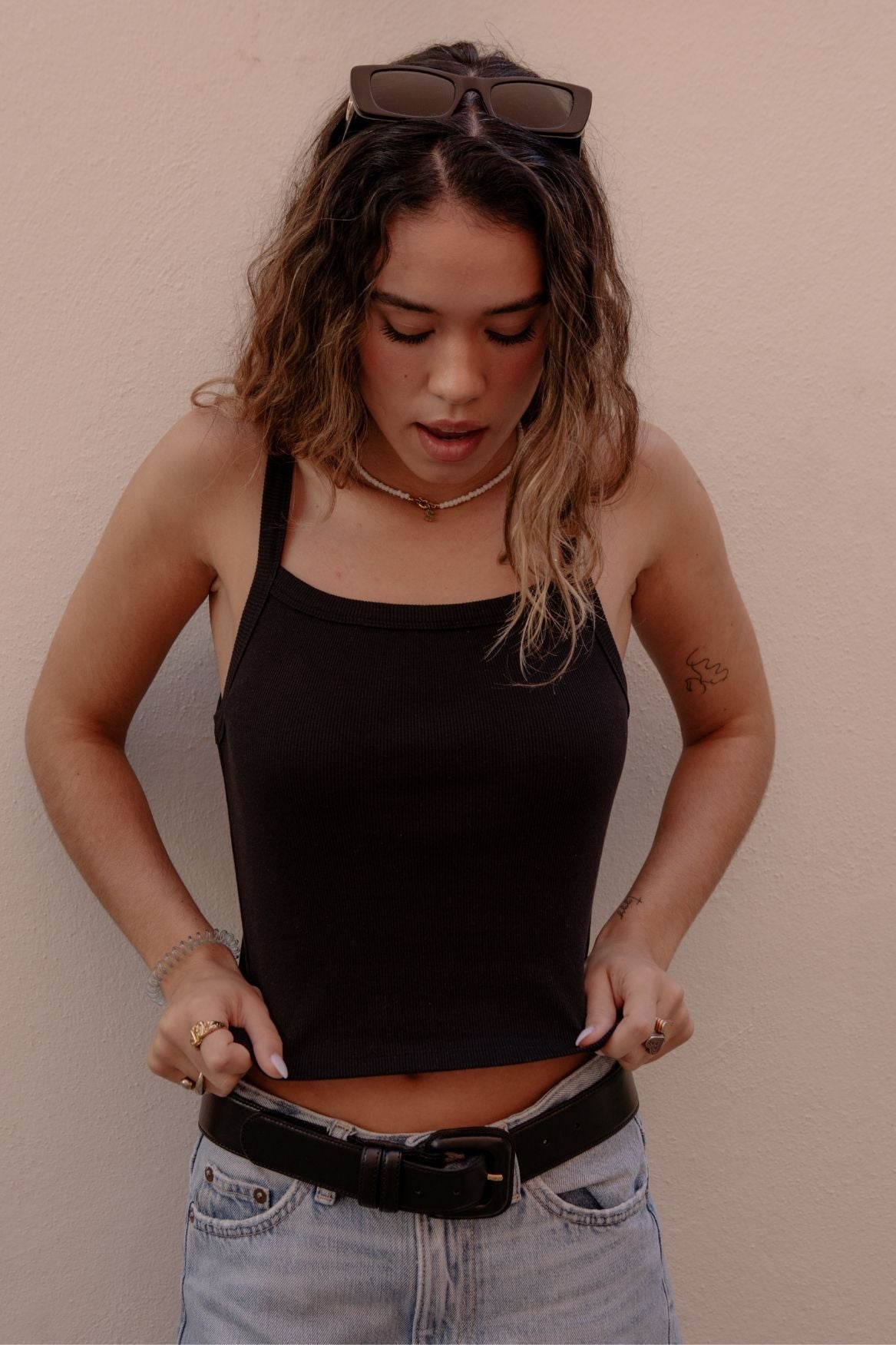 Tank Top Isla Organic Cotton - Black - Narah Soleigh