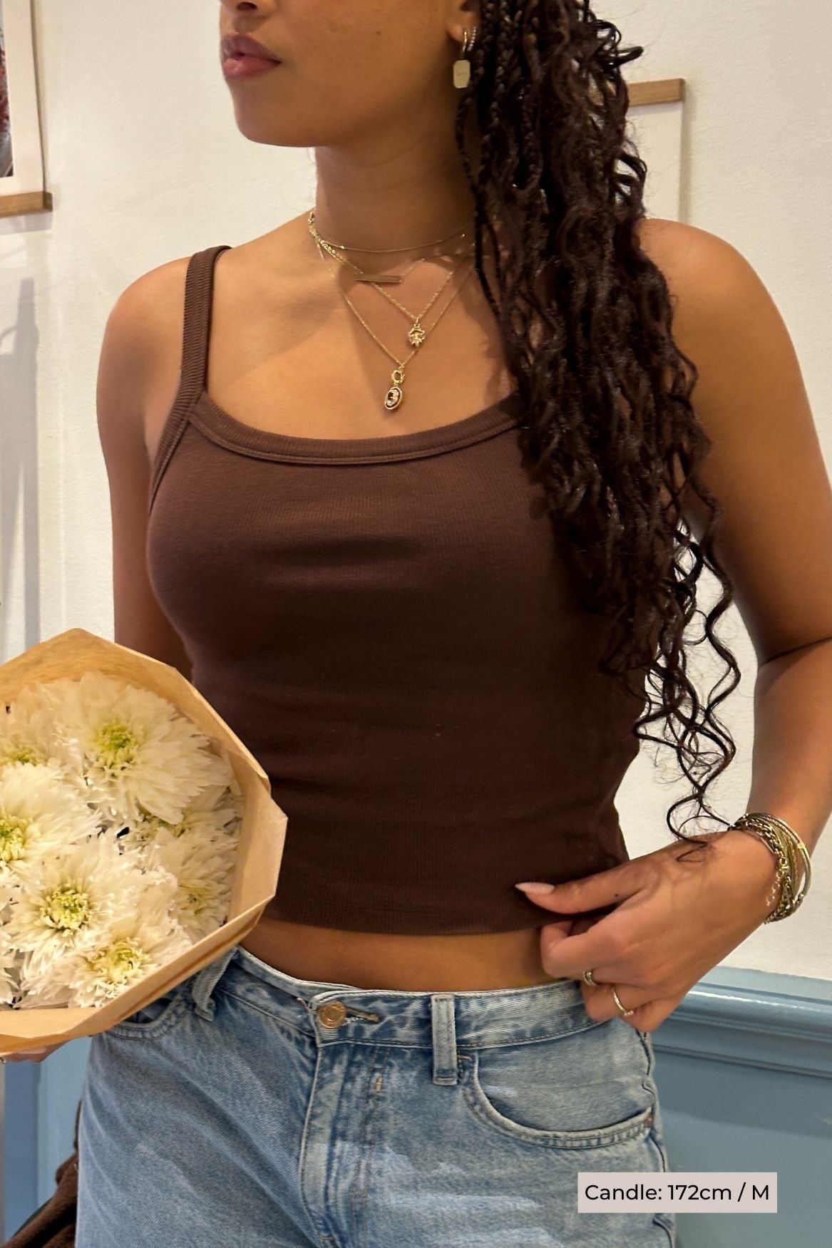 Tank Top Isla Organic Cotton - Chocolate Brown - Narah Soleigh