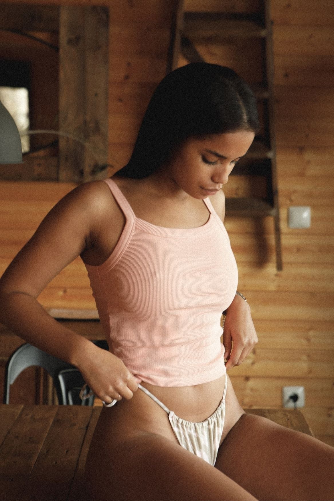 Tank Top Isla Organic Cotton - Peach - Narah Soleigh