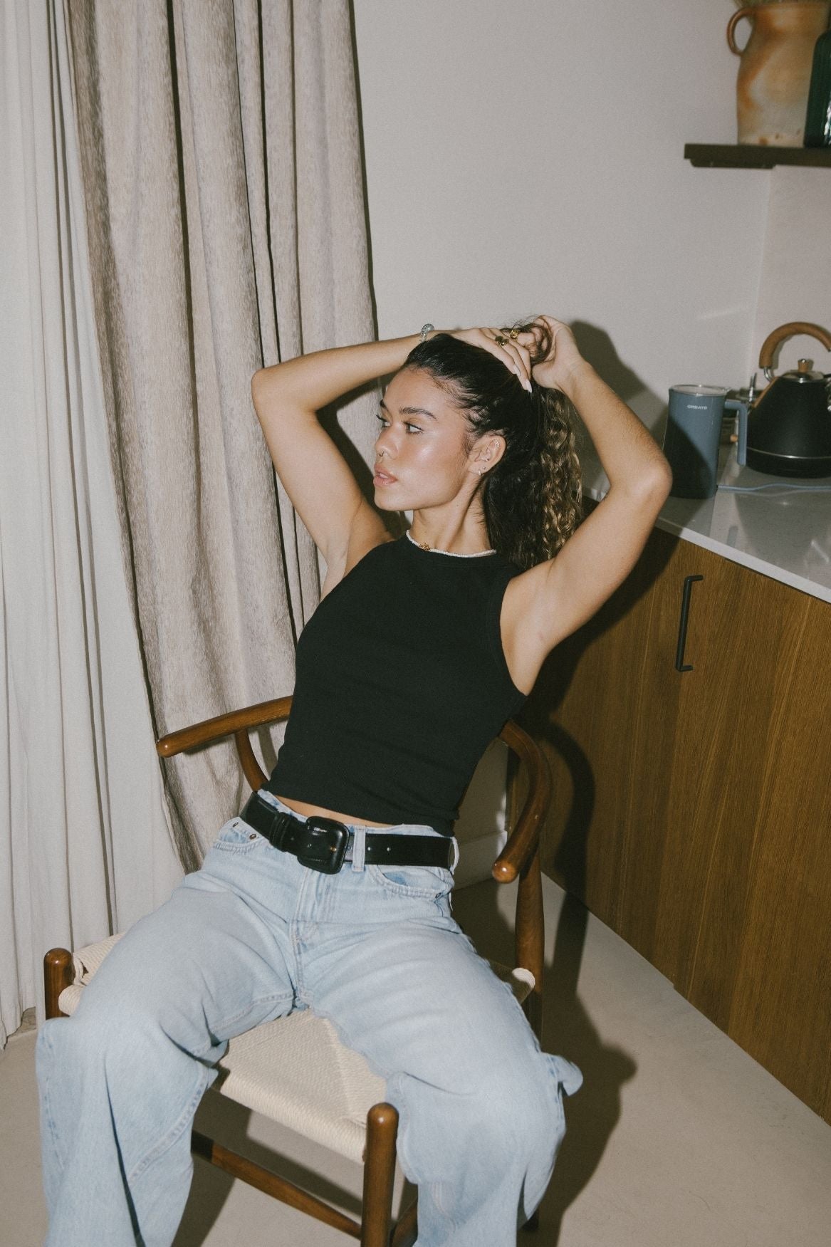 Tank Top Leah Organic Cotton - Black - Narah Soleigh