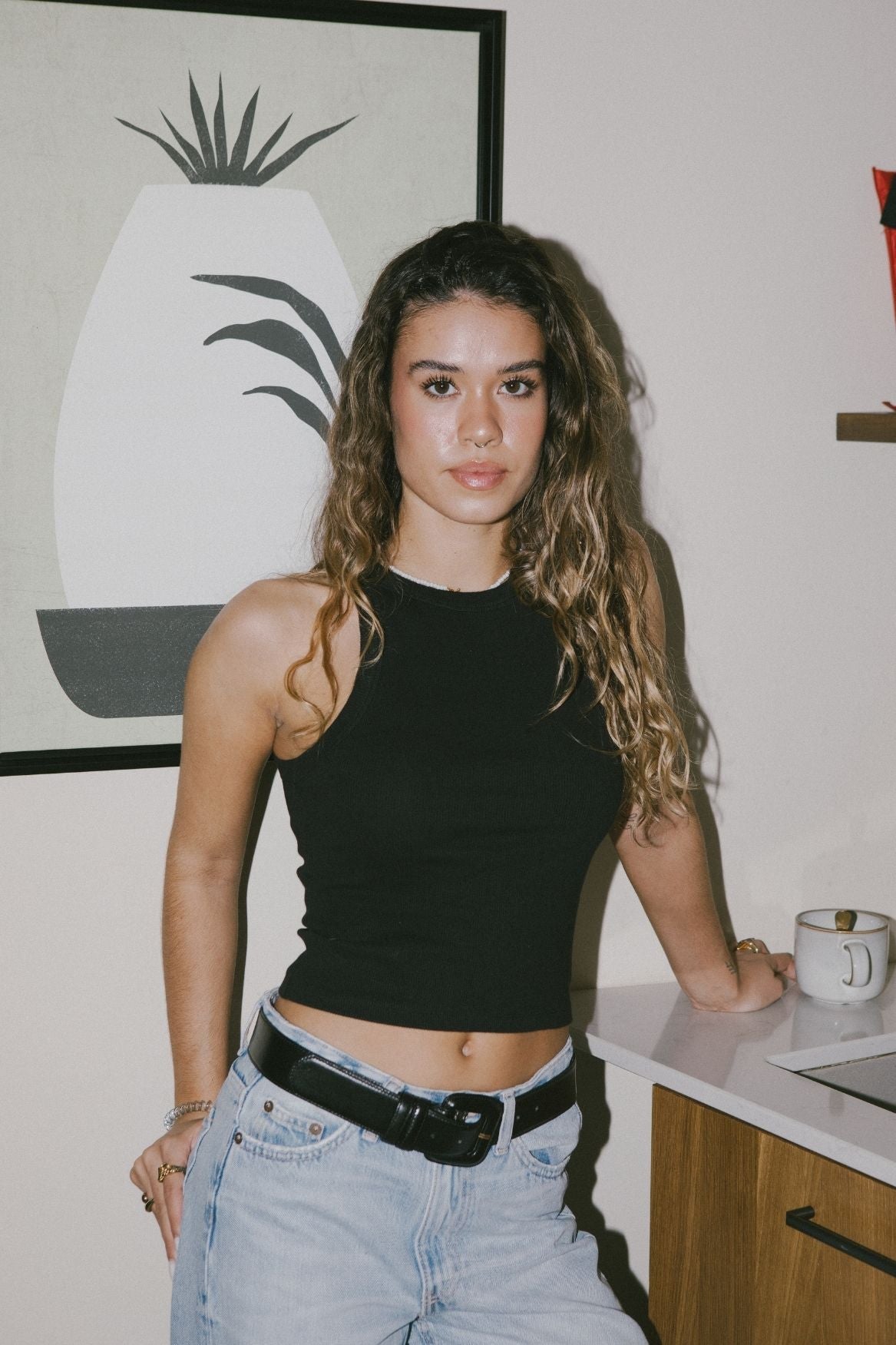 Tank Top Leah Organic Cotton - Black - Narah Soleigh