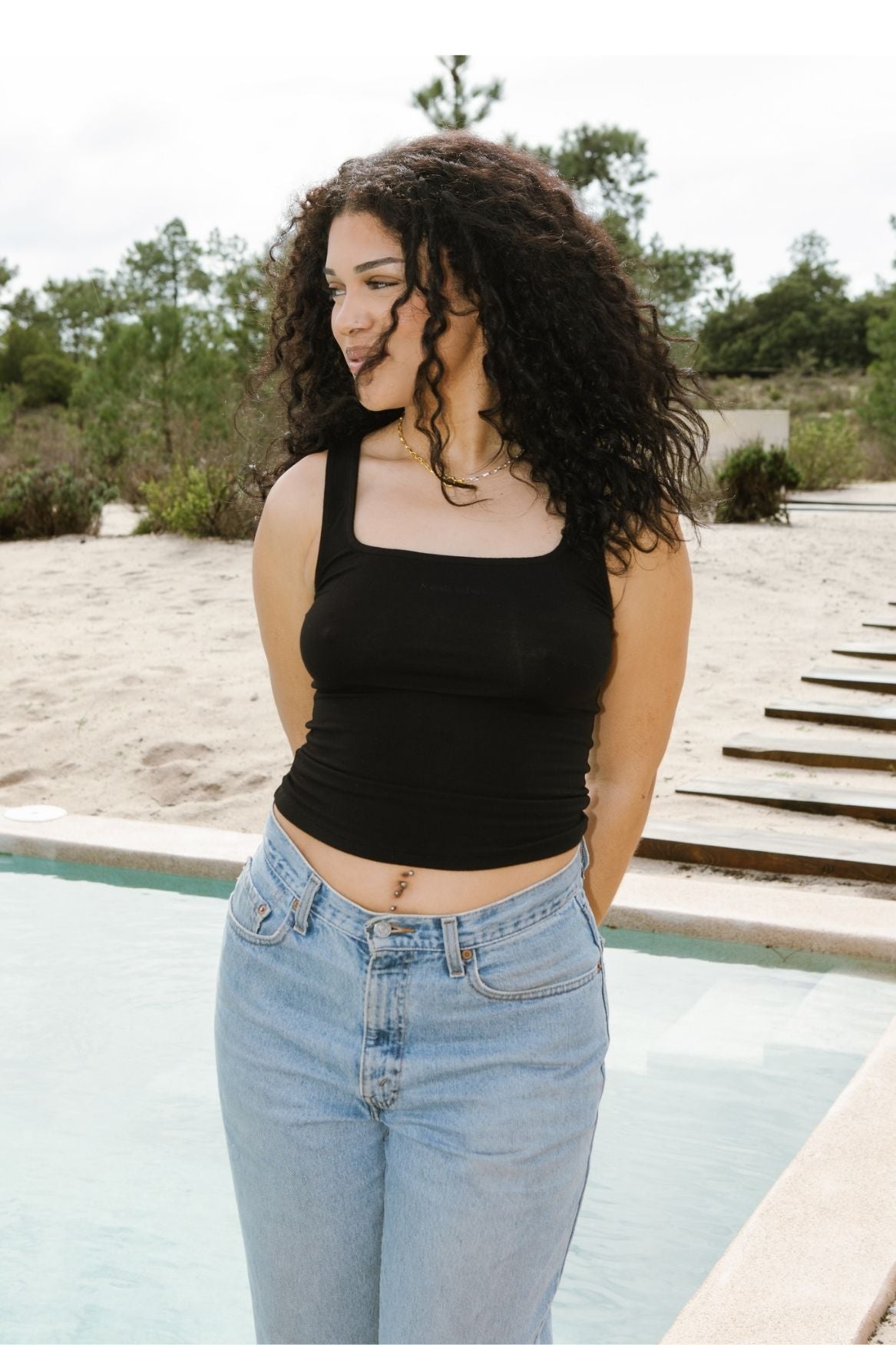 Two - Way Tank Top Micro Modal - Black - Narah Soleigh | Luxe Line