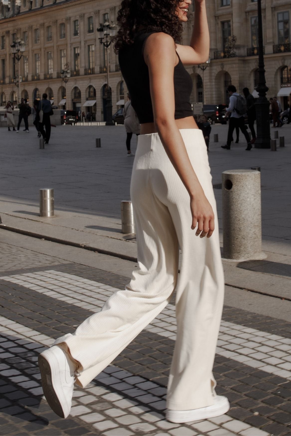 Velour Pant Elsa Organic Cotton - Off - White - Narah Soleigh