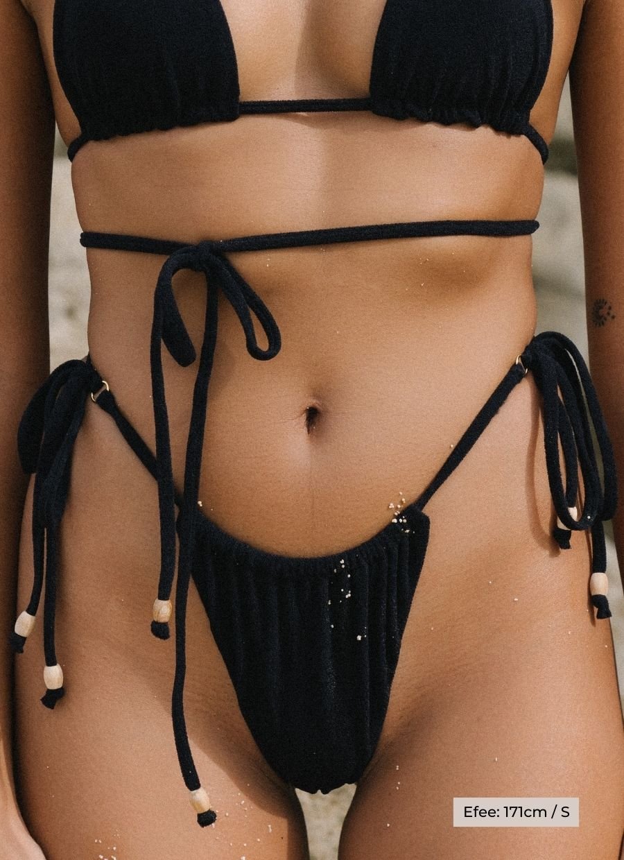 Arya Bikini Bottom - Black Terry - Narah Soleigh
