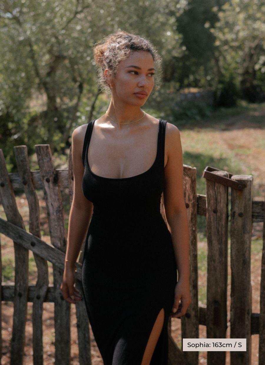 Francesca Midi Dress - Black - Narah Soleigh | Luxe Line