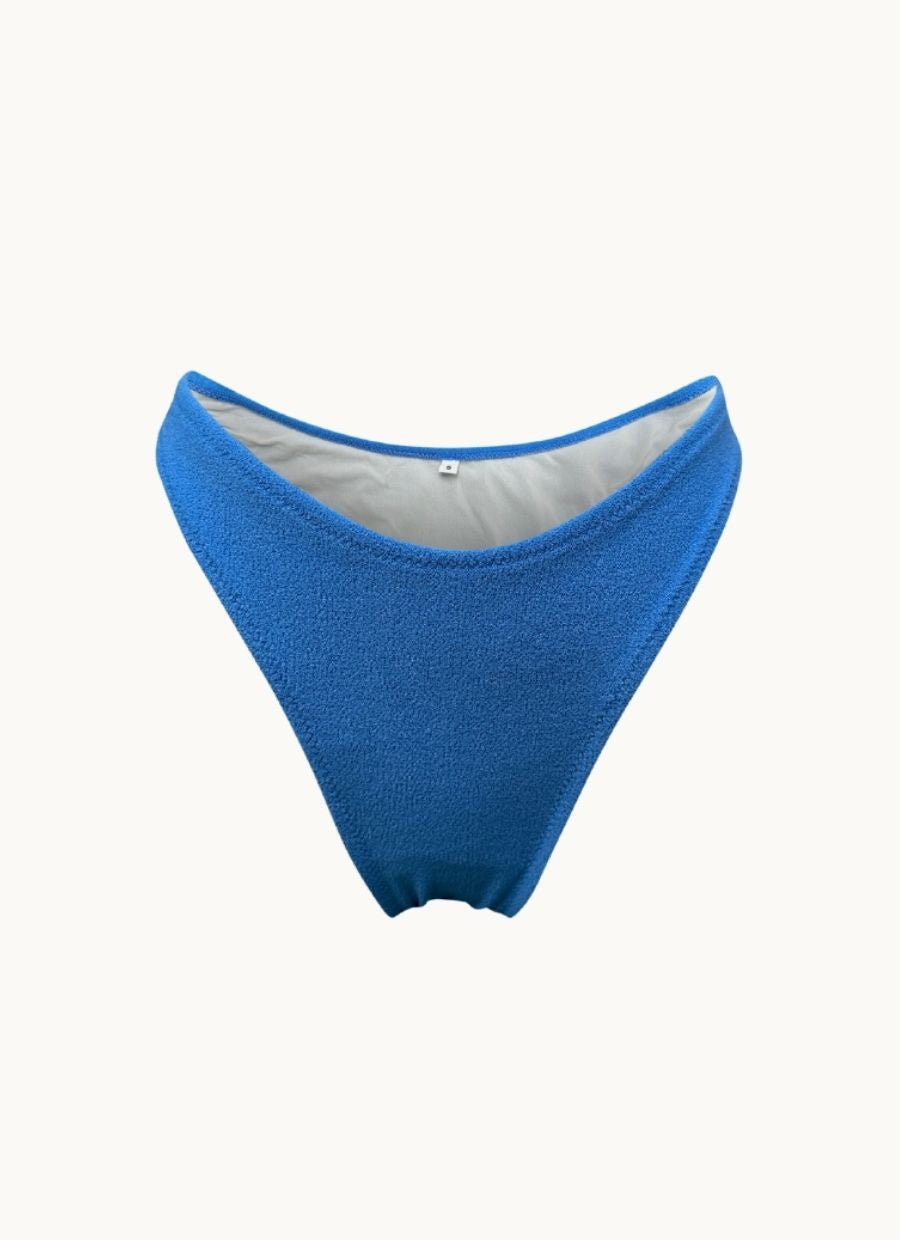 Mara Bikini Bottom - Azure Blue Terry - Narah Soleigh