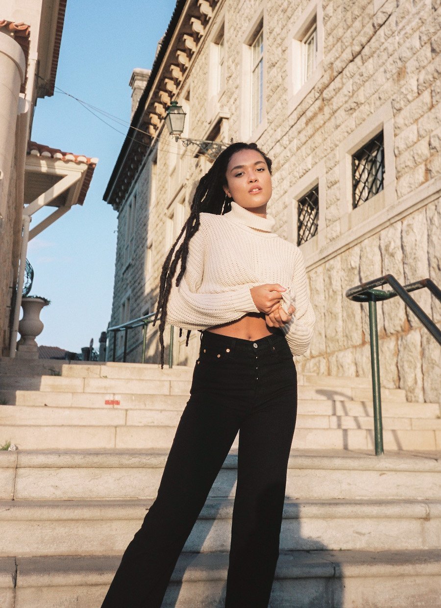 Penelope Turtleneck Knit Sweater - Ivory - Narah Soleigh