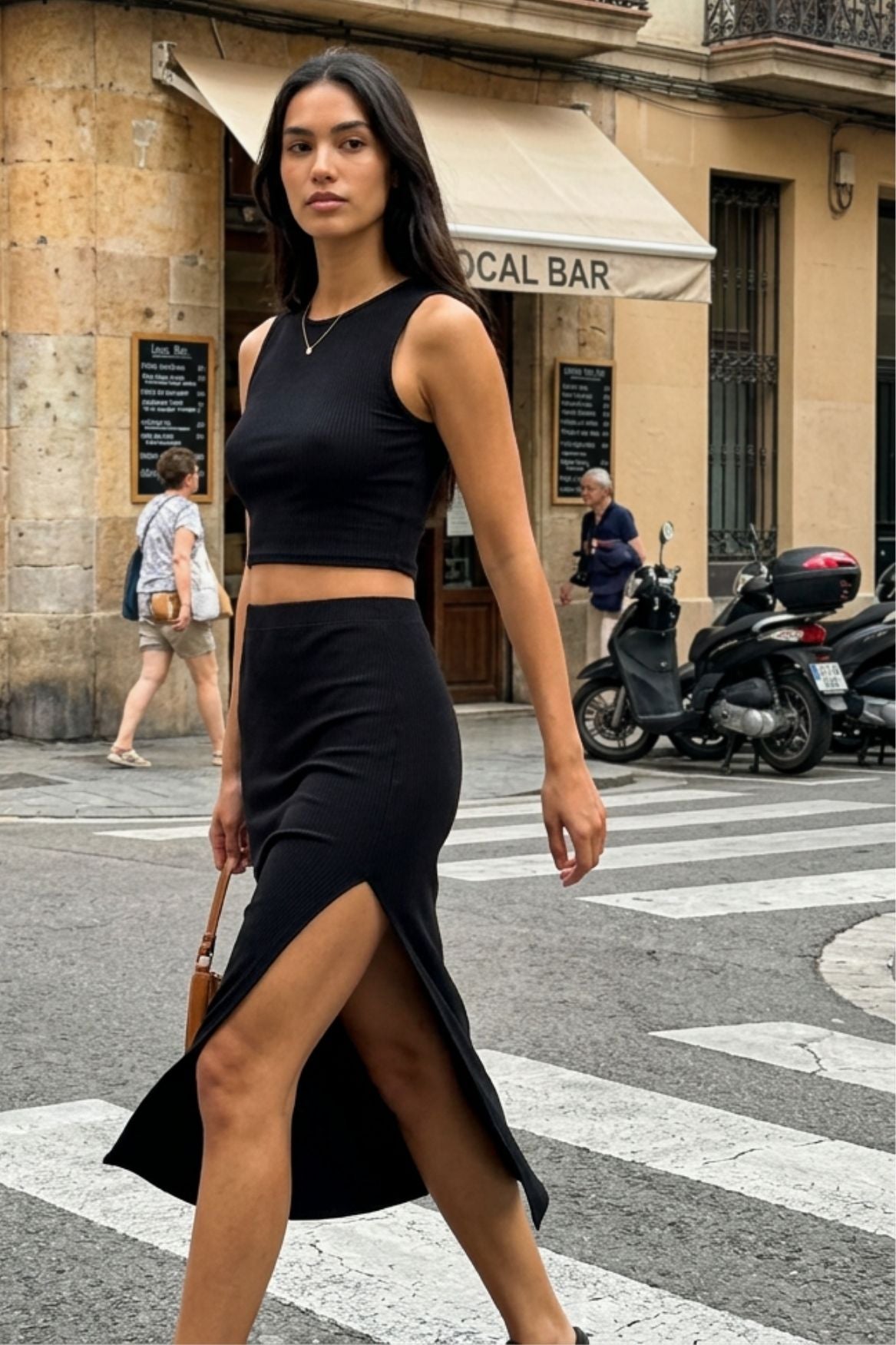 Crop Top Claire Modal - Black