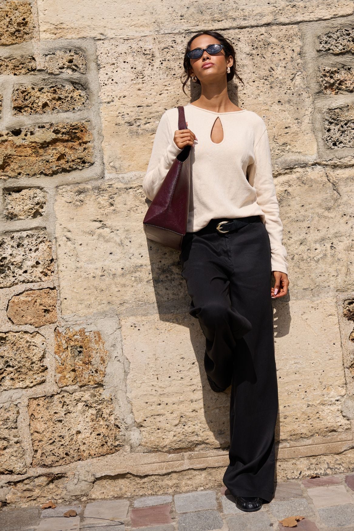 Tailored Wide Leg Pant Lyocell - Black