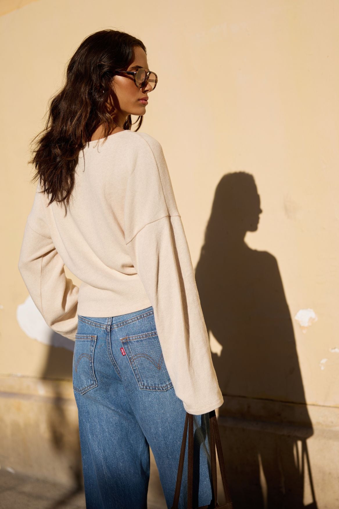 Soft Boatneck Top Organic Cotton - Beige