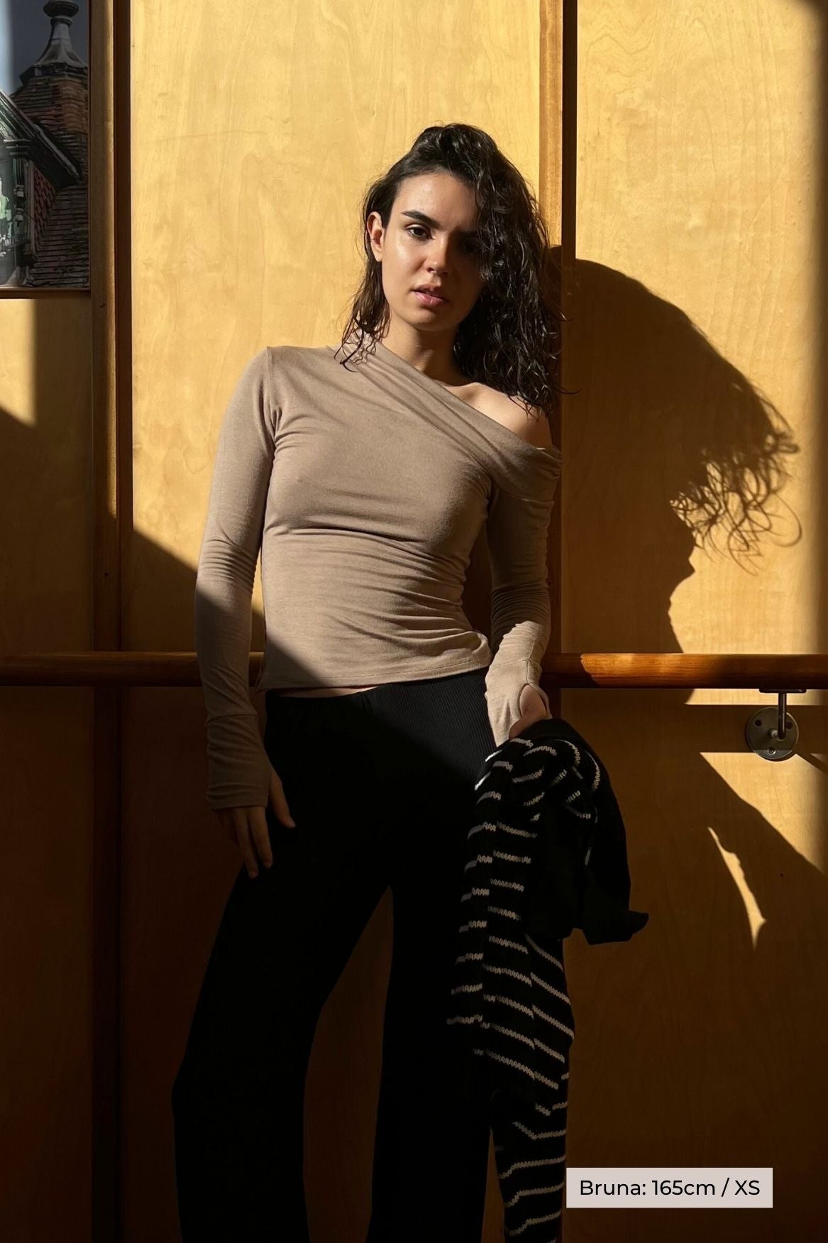 Asymmetrical Longsleeve Micro Modal – Taupe Brown - Narah Soleigh | Luxe Line