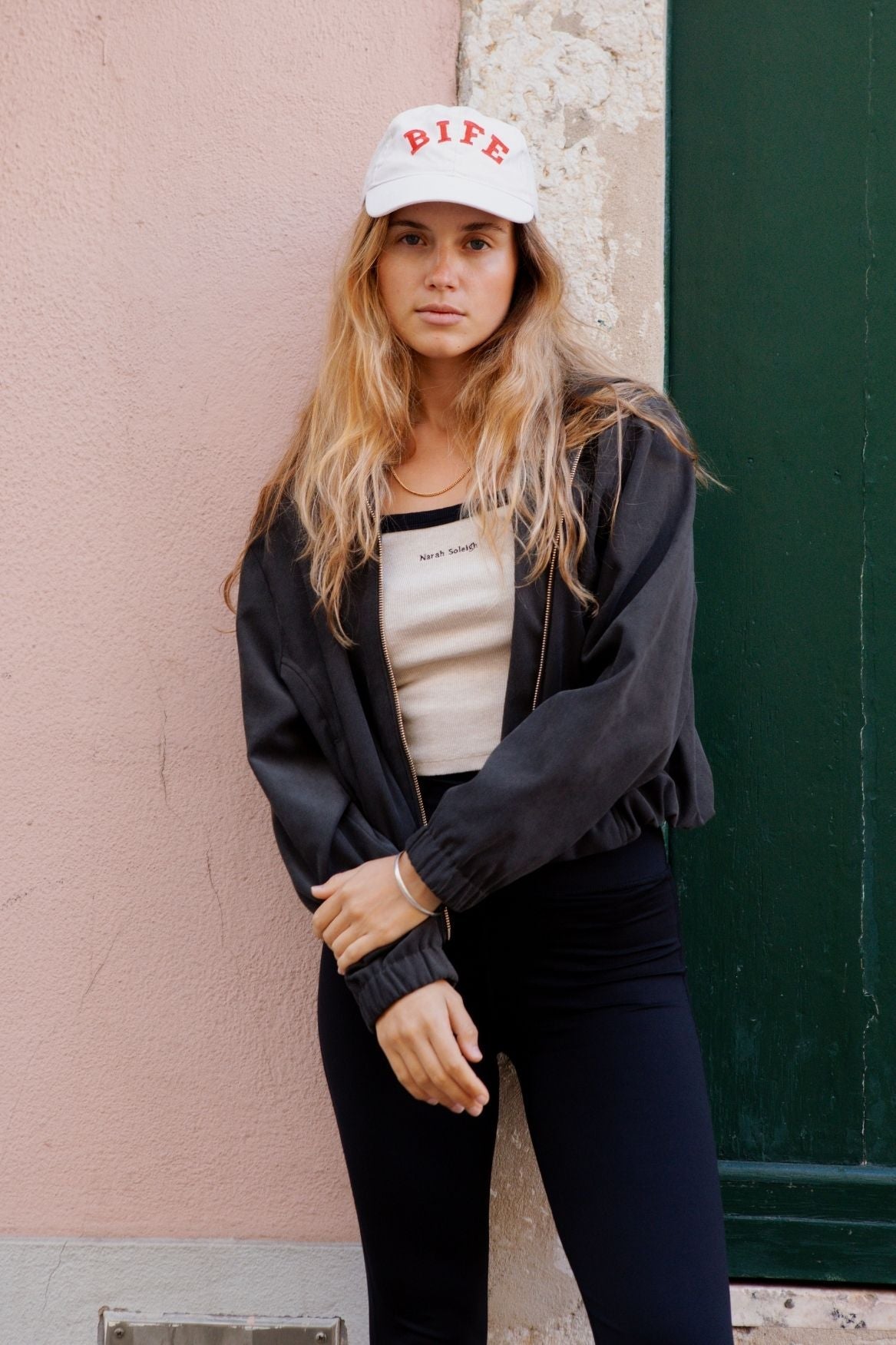 Contrast Tank Top Organic Cotton - Beige Melange - Narah Soleigh