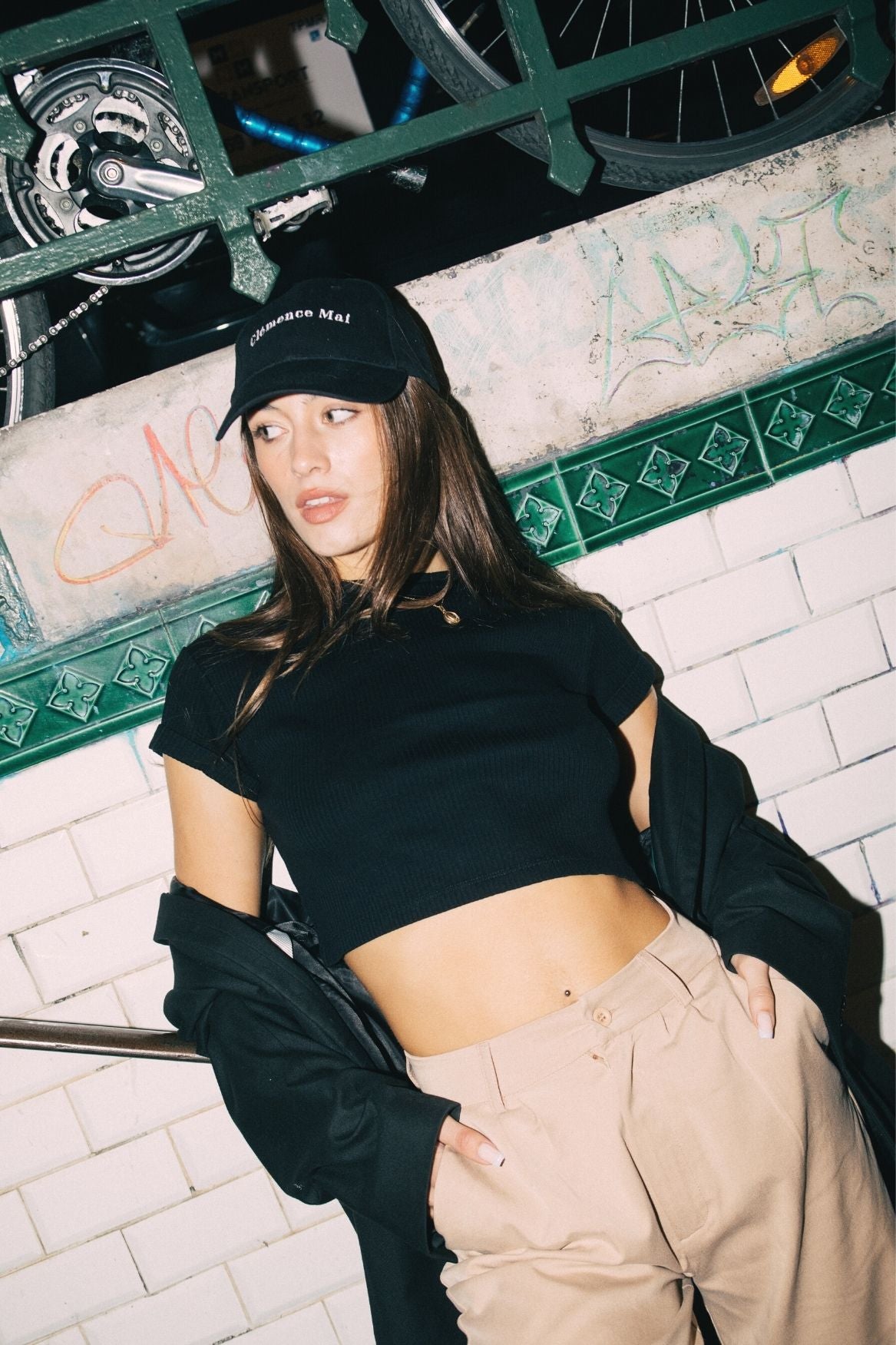 Crop Top Kaia Supima Cotton - Black - Narah Soleigh | Luxe Line