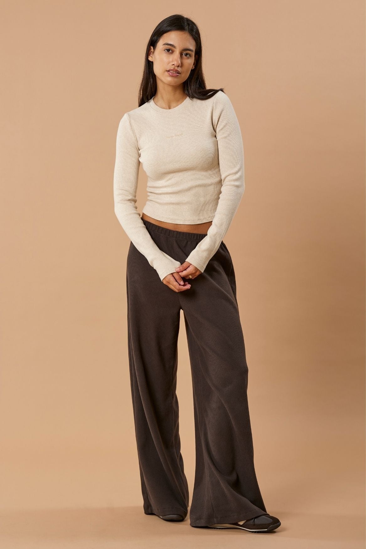 Longsleeve Lena Organic Cotton - Beige Melange - Narah Soleigh