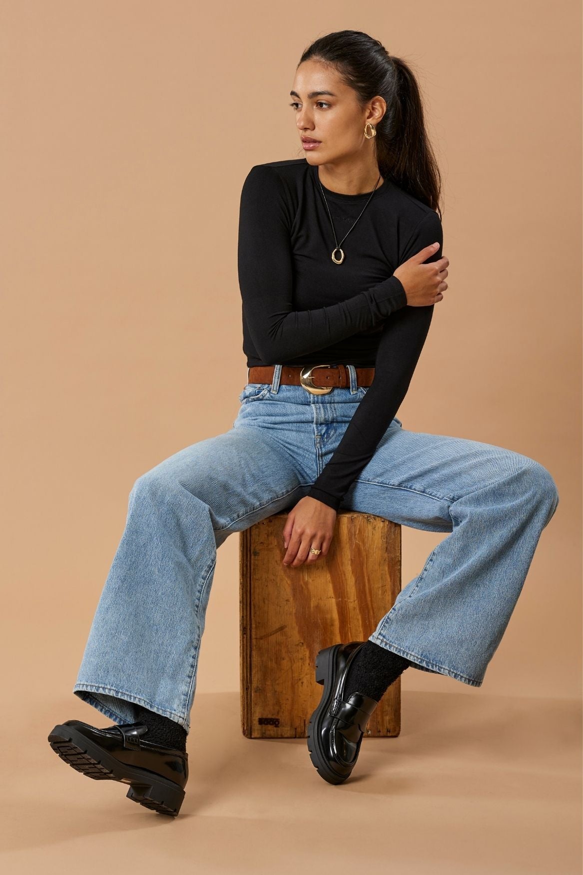 Longsleeve Liv Micro Modal - Black - Narah Soleigh | Luxe Line