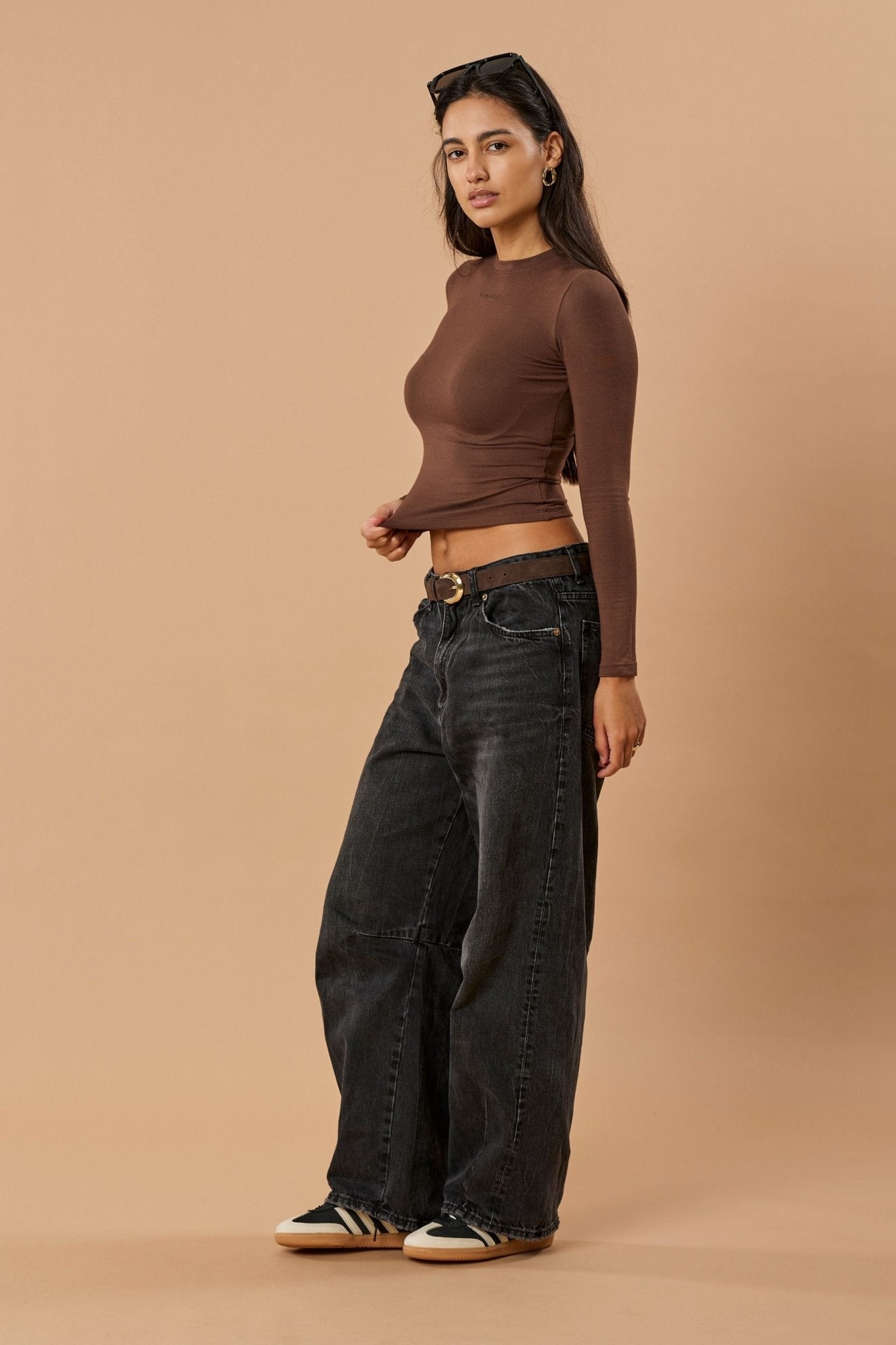 Longsleeve Liv Micro Modal - Chocolate Brown - Narah Soleigh | Luxe Line