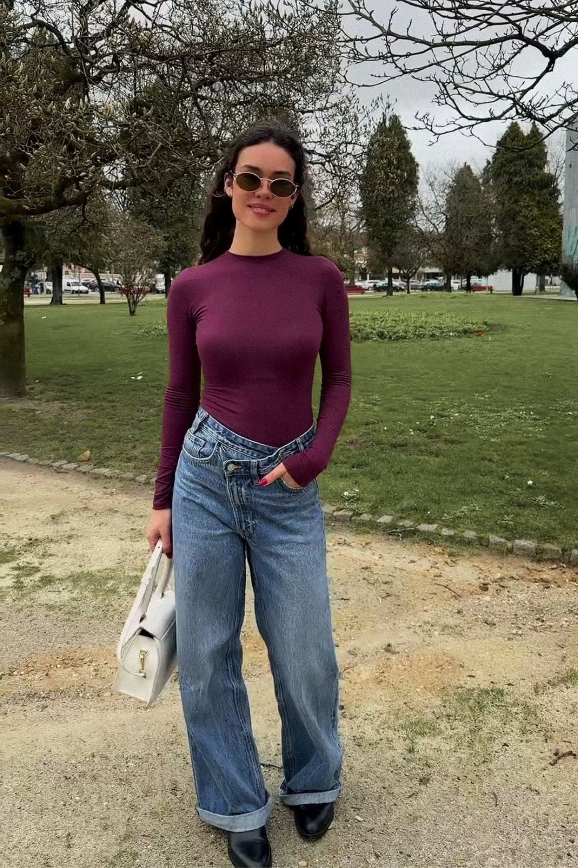 Longsleeve Liv Micro Modal - Dark Cherry - Narah Soleigh | Luxe Line