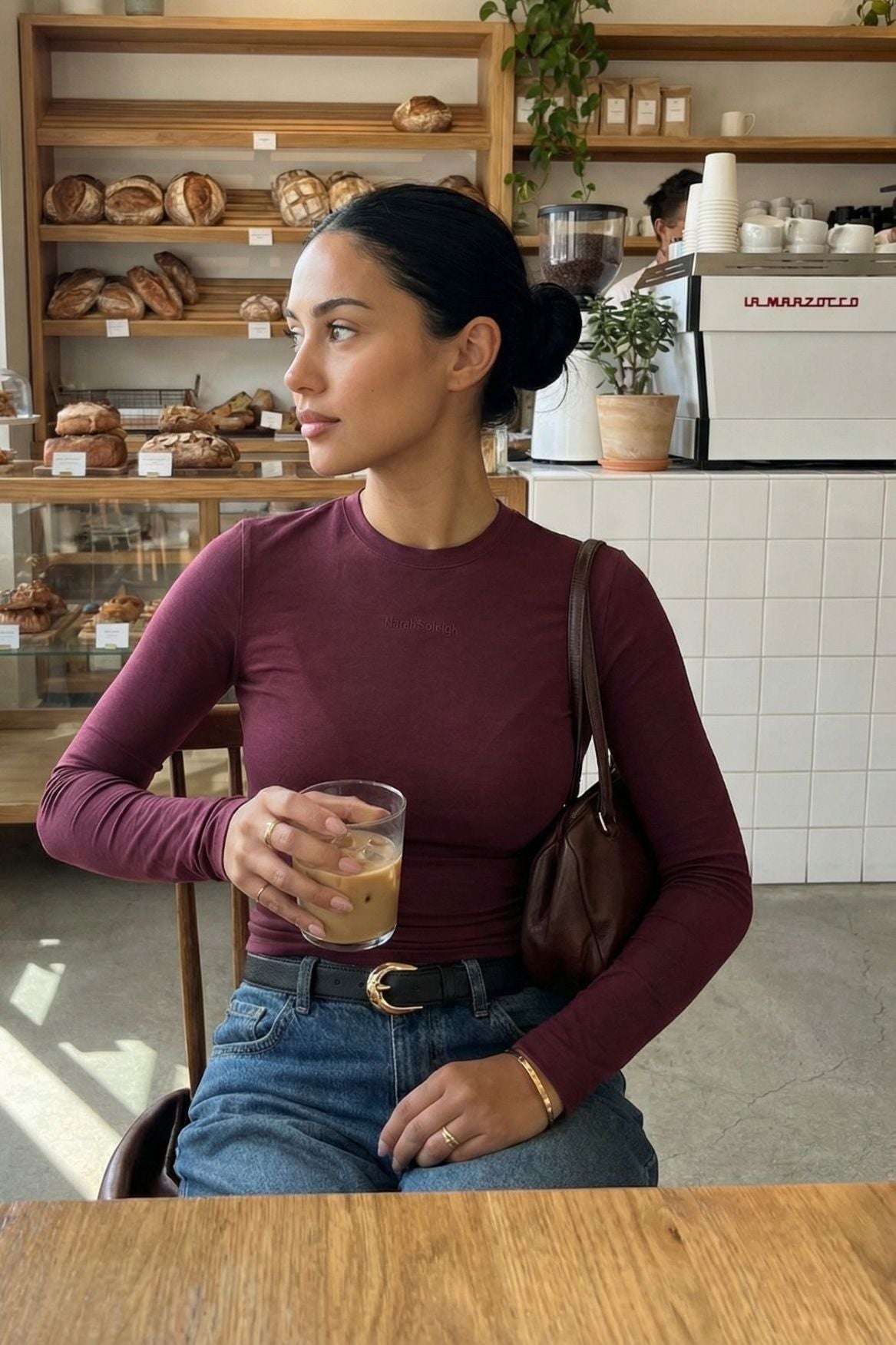 Longsleeve Liv Micro Modal - Dark Cherry - Narah Soleigh | Luxe Line