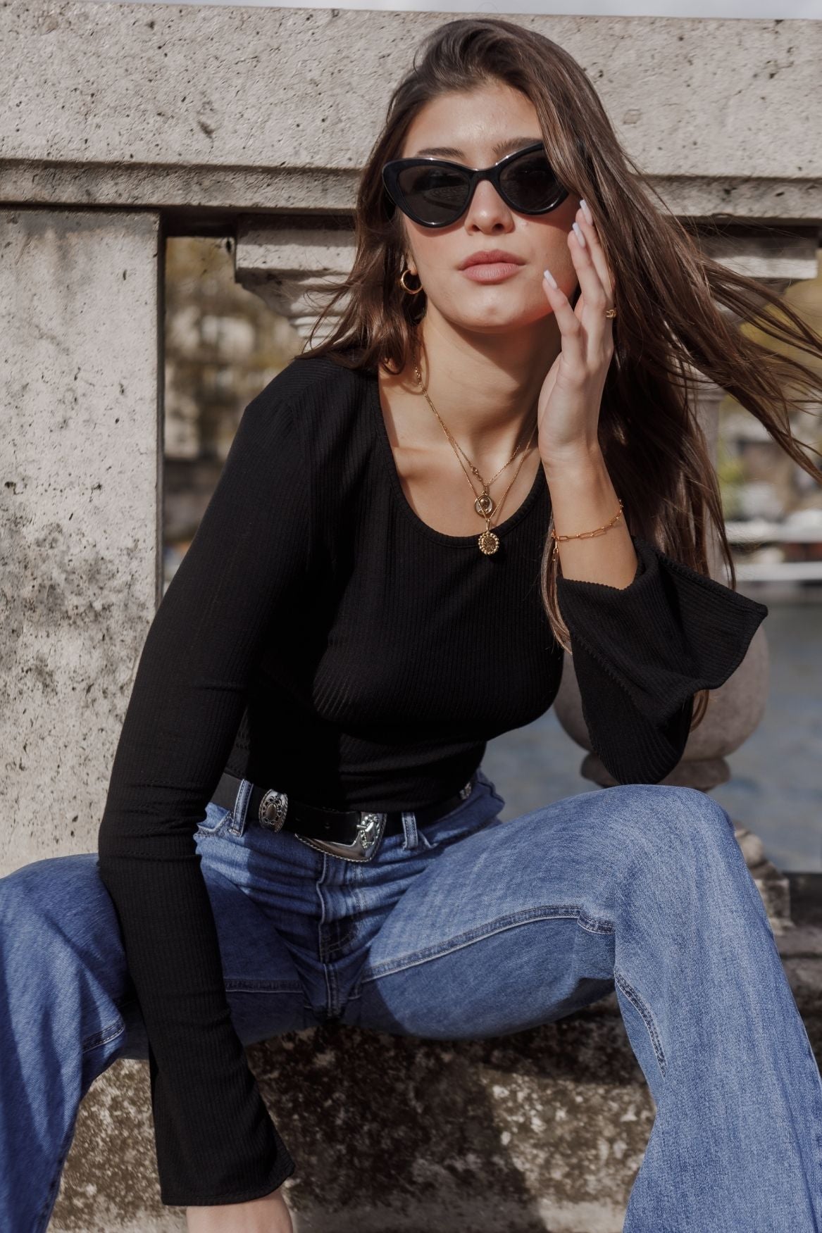 Longsleeve Olivia Modal - Black - Narah Soleigh | Luxe Line