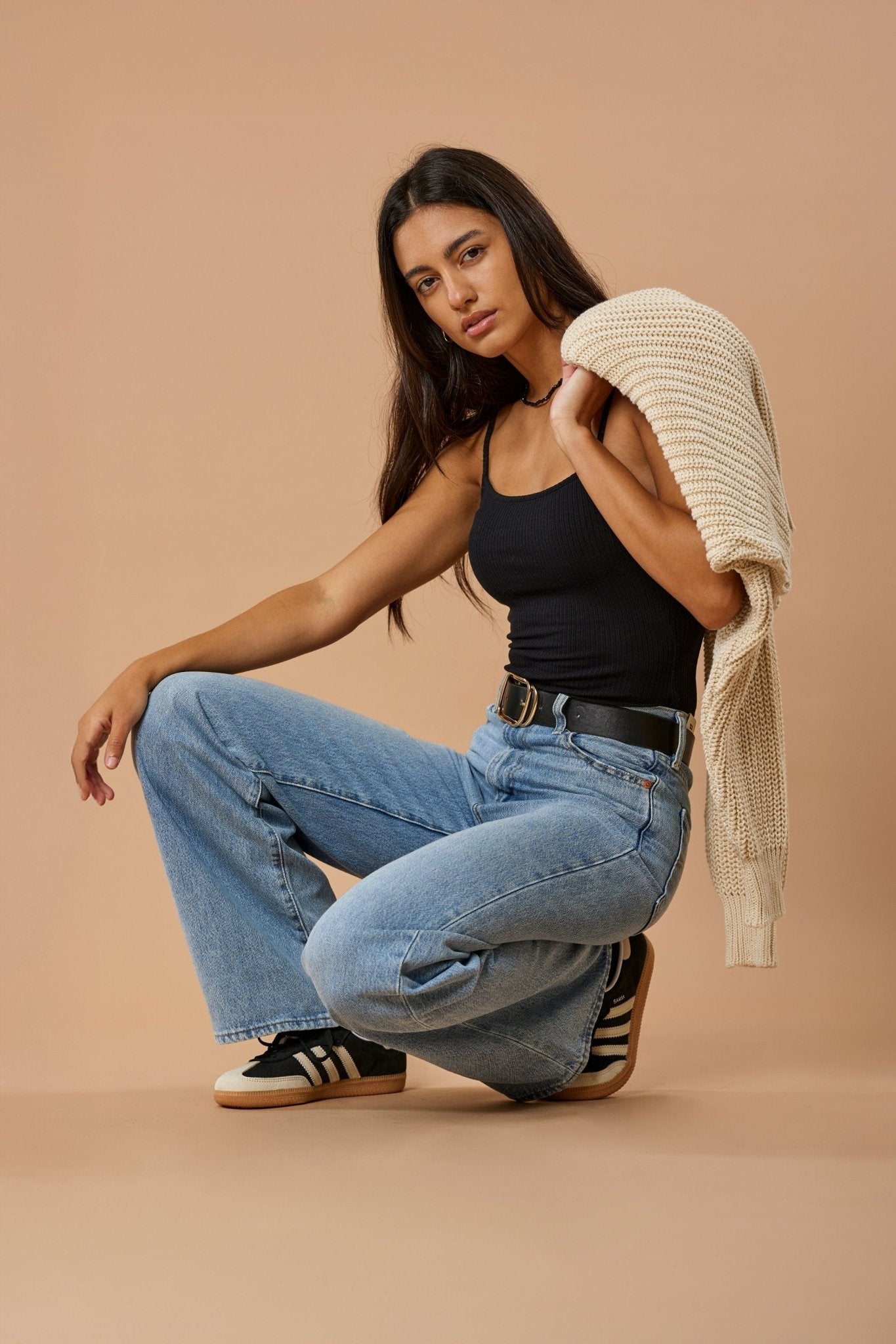 Ribbed Cami Top Modal - Black - Narah Soleigh | Luxe Line