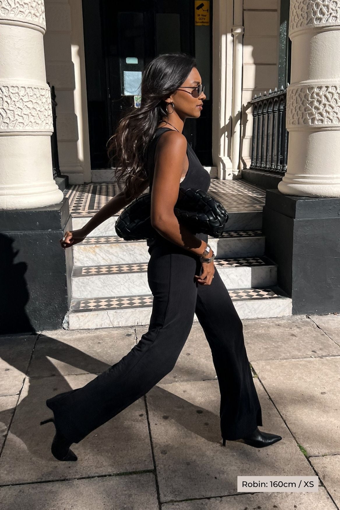 Straight Leg Pant Cupro - Faded Black Rib - Narah Soleigh | Luxe Line