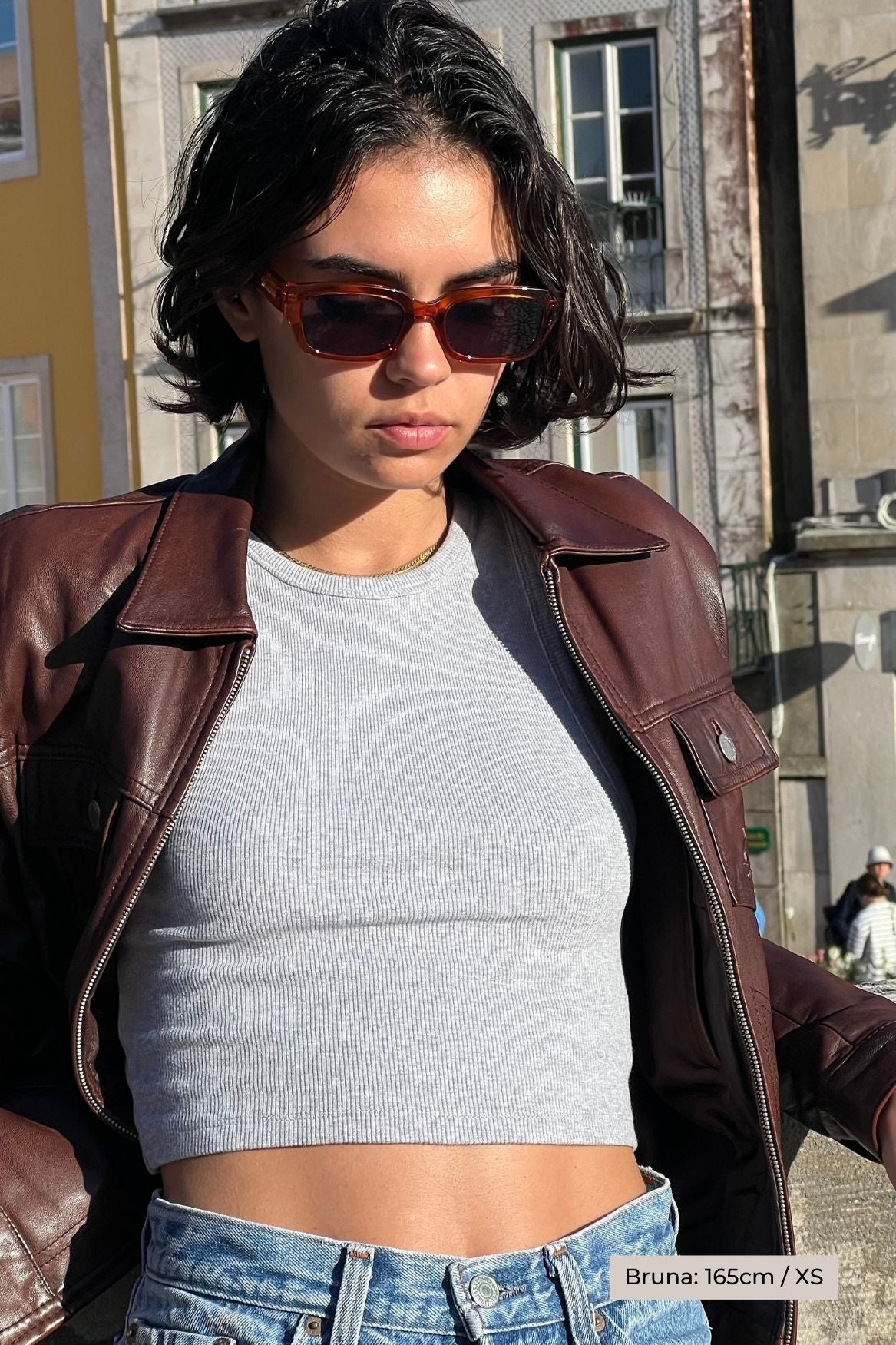 Tank Top Ines Organic Cotton - Grey Melange - Narah Soleigh