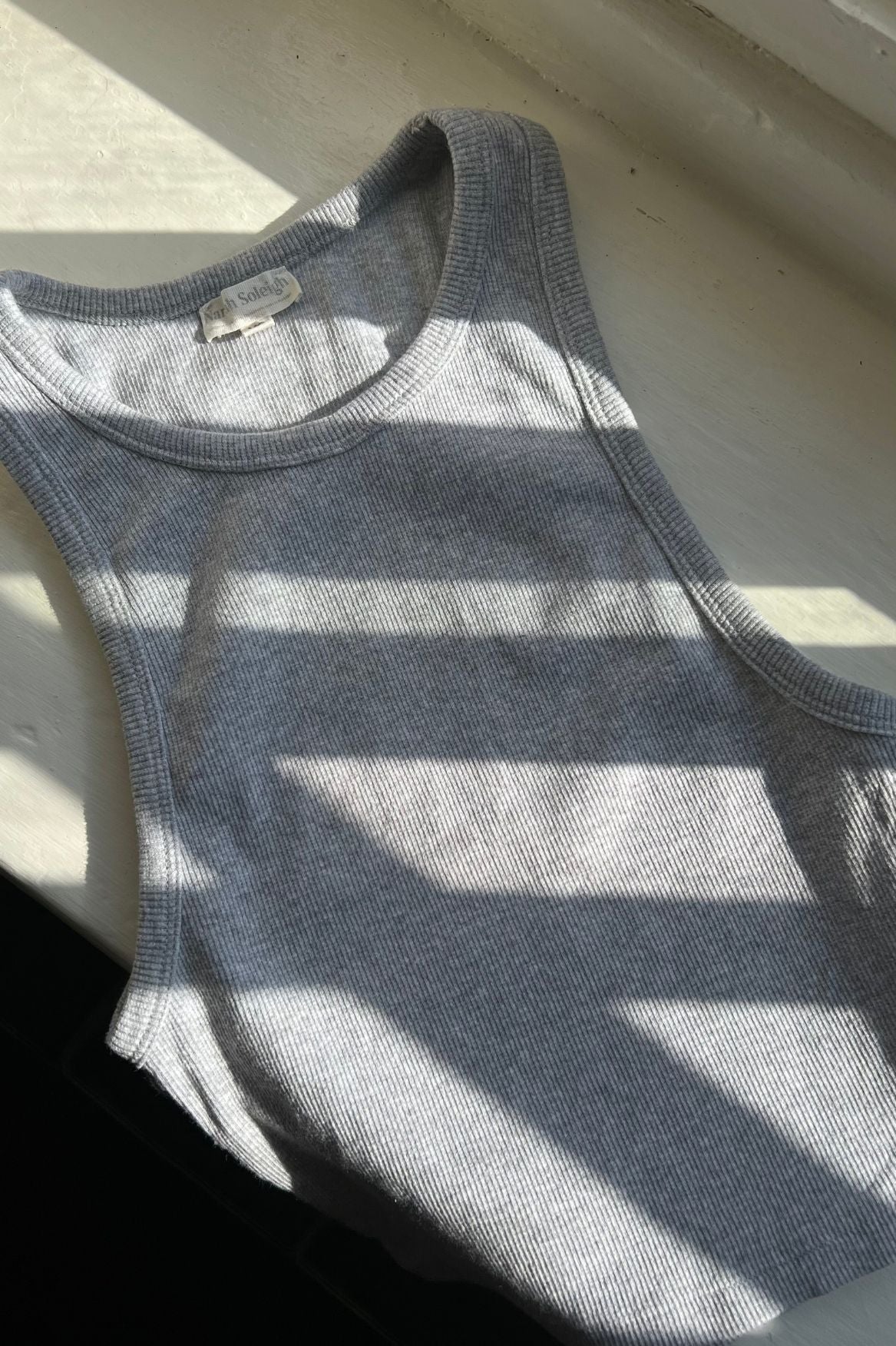 Tank Top Ines Organic Cotton - Grey Melange - Narah Soleigh