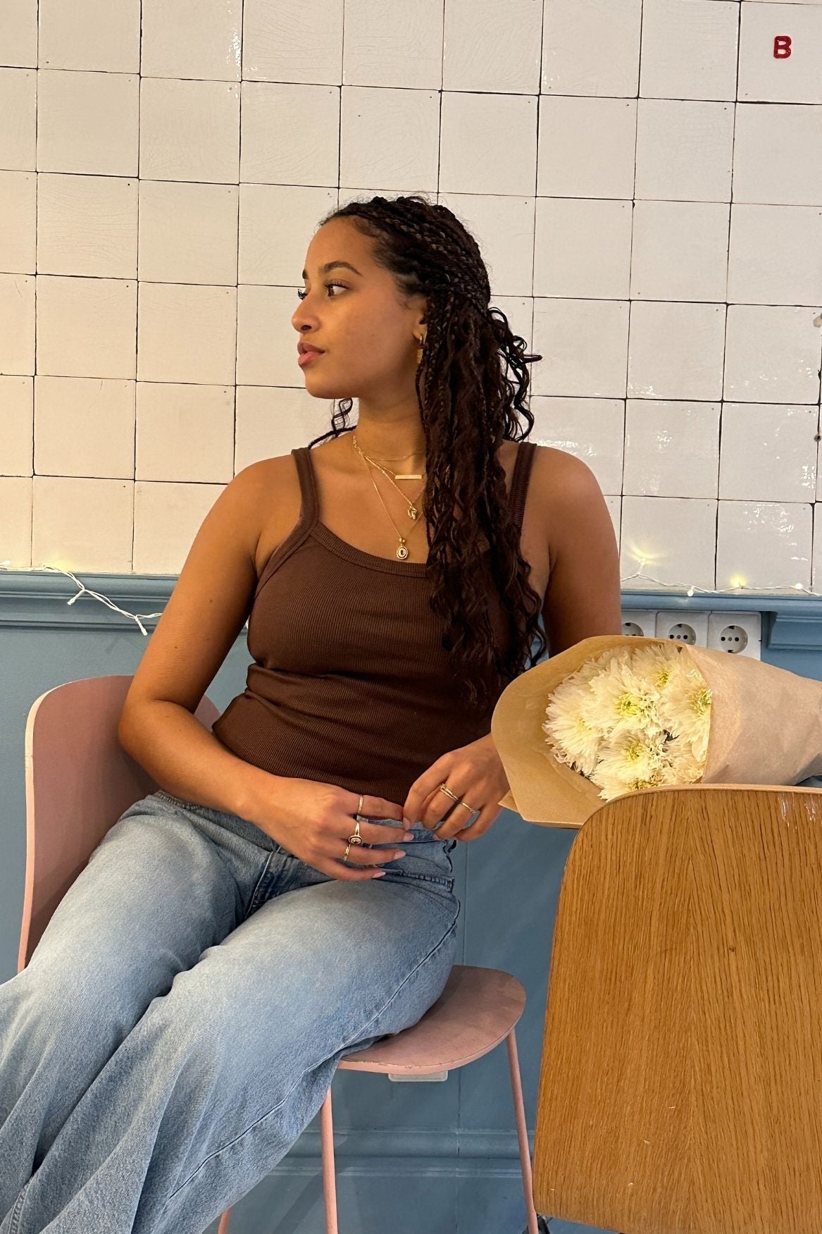 Tank Top Isla Organic Cotton - Chocolate Brown - Narah Soleigh