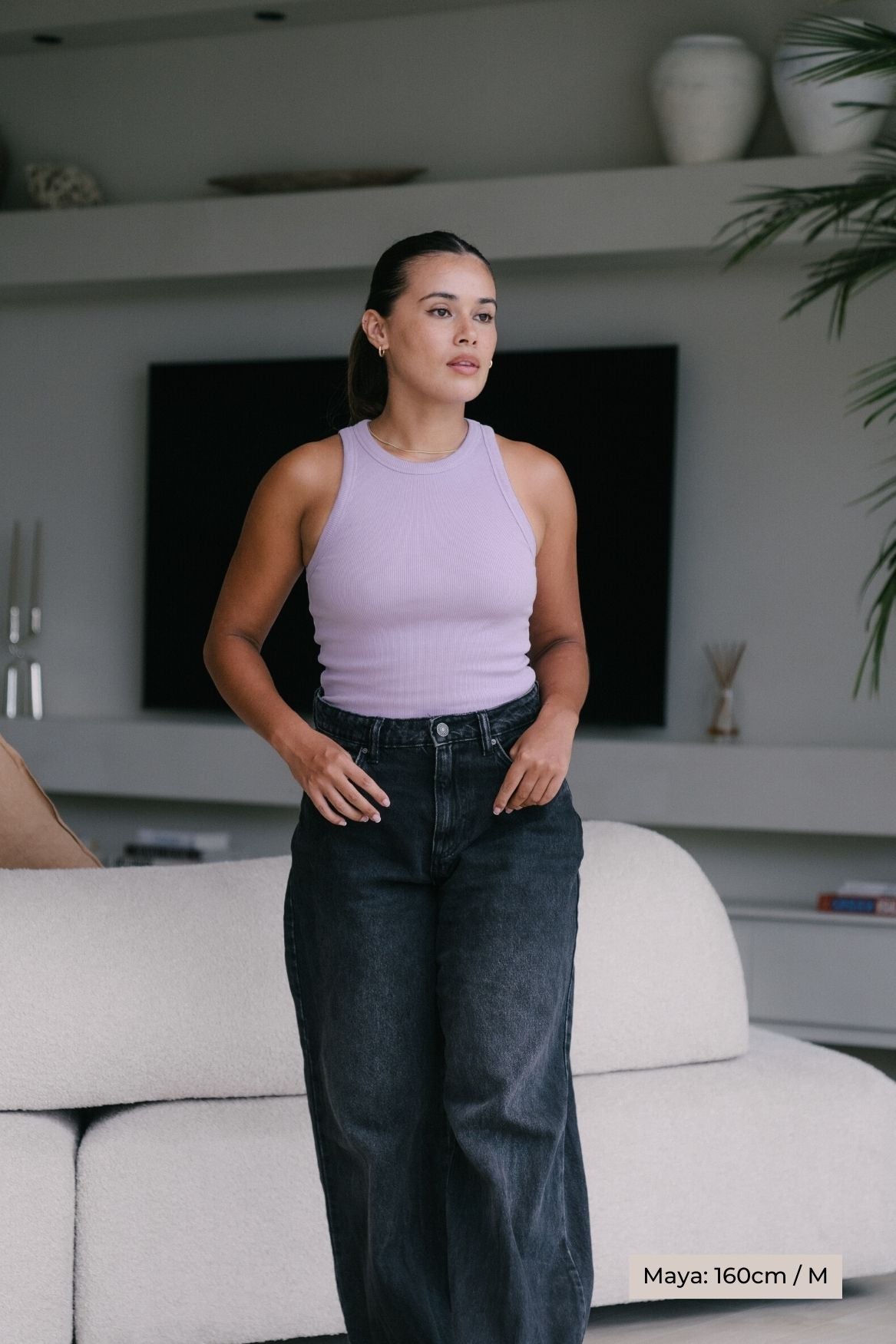 Tank Top Leah Organic Cotton - Lilac - Narah Soleigh