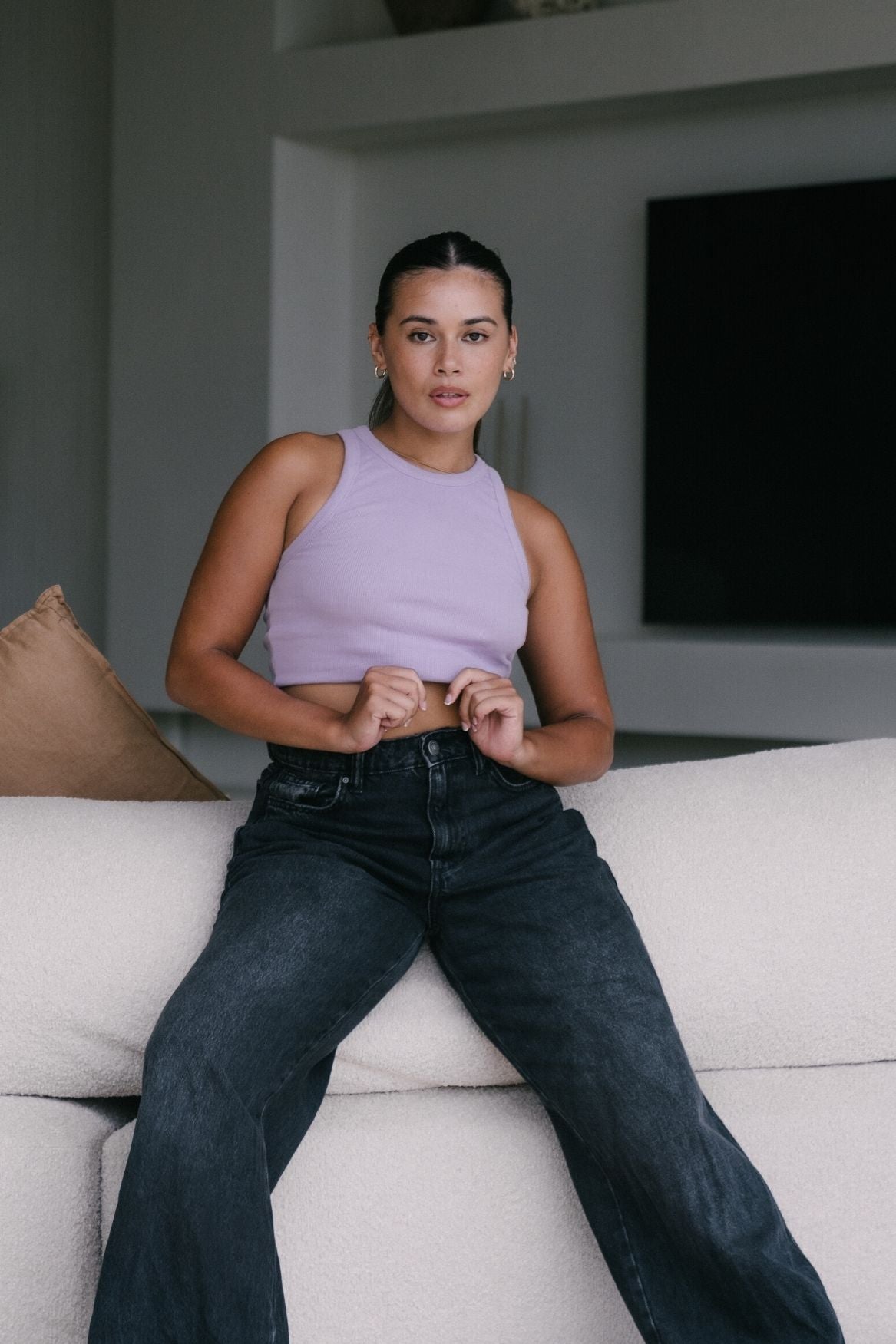 Tank Top Leah Organic Cotton - Lilac - Narah Soleigh