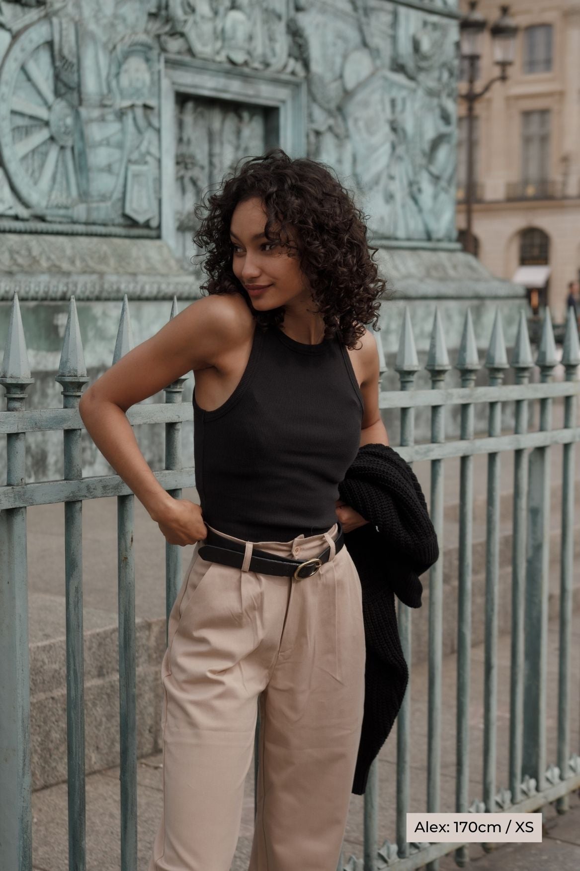 Tank Top Lina Organic Cotton - Black - Narah Soleigh