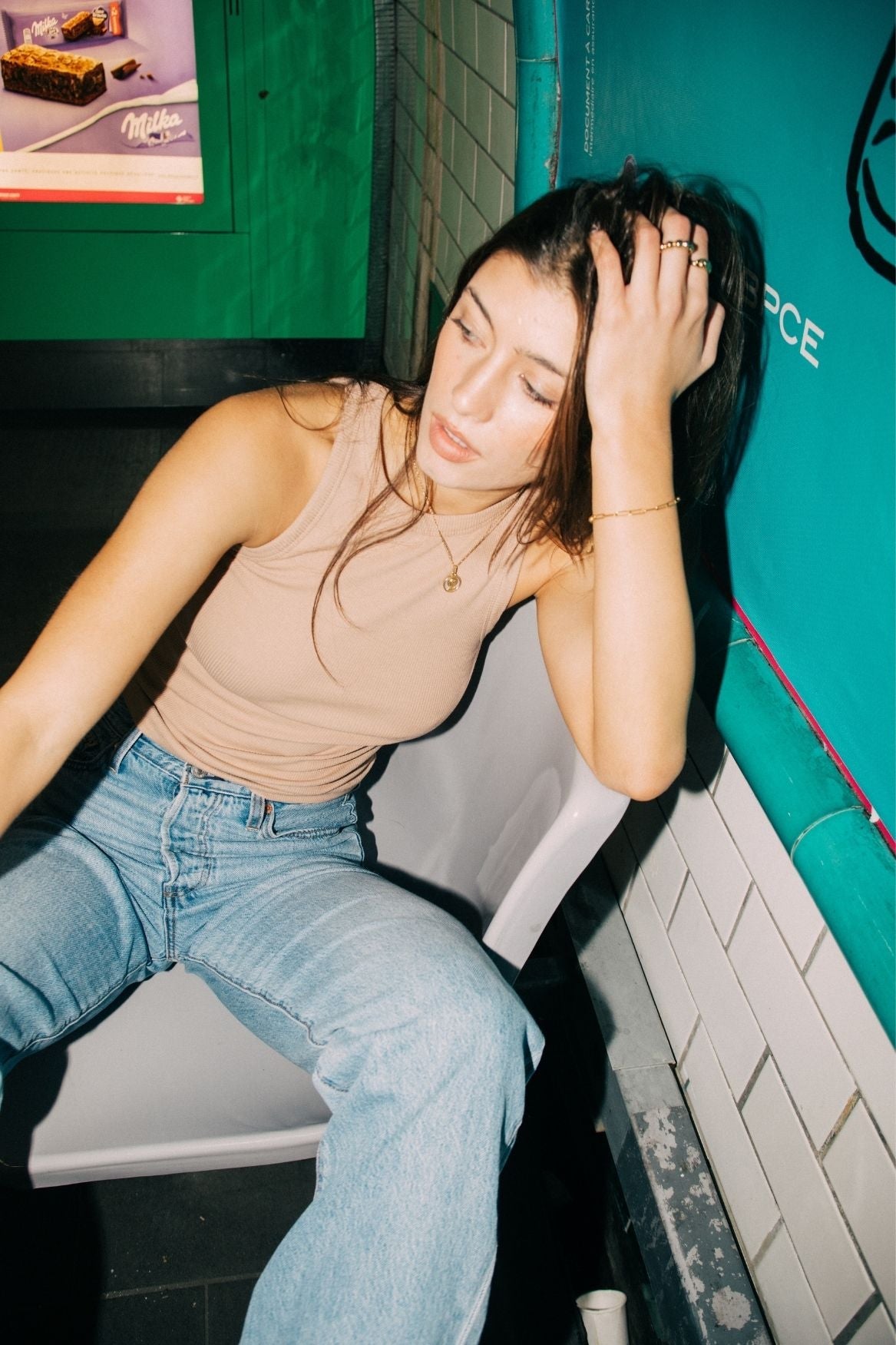 Tank Top Lina Organic Cotton - Light Brown - Narah Soleigh