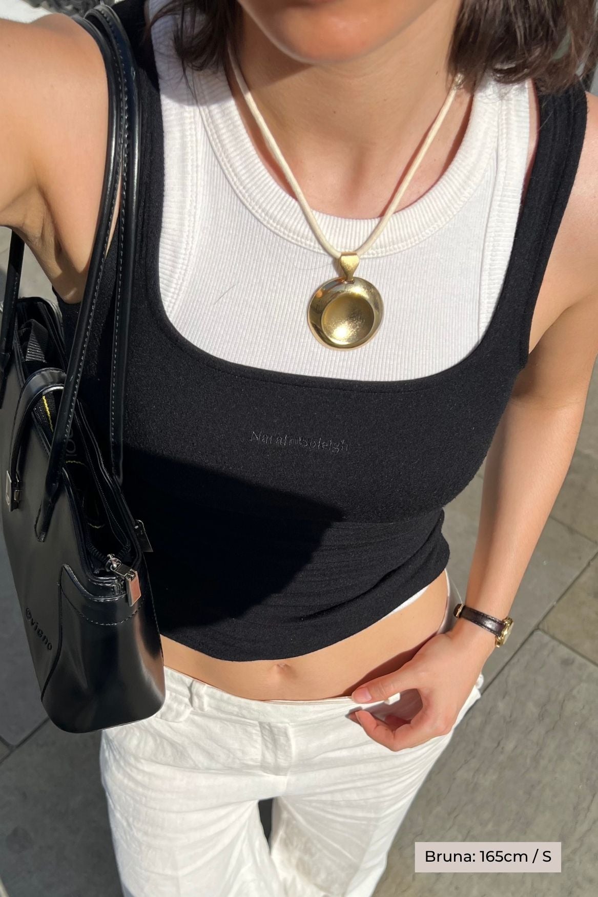 Two - Way Tank Top Micro Modal - Black - Narah Soleigh | Luxe Line