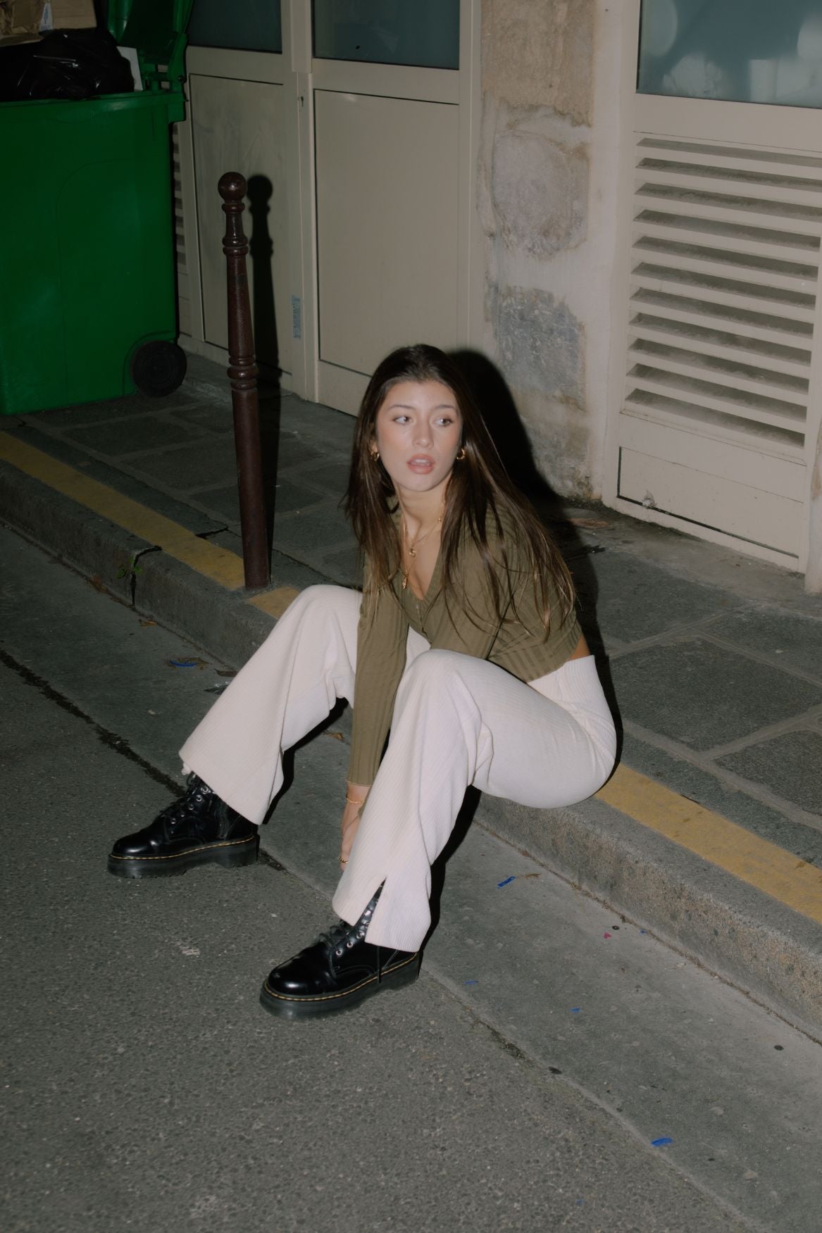 Velour Pant Elsa Organic Cotton - Off - White - Narah Soleigh