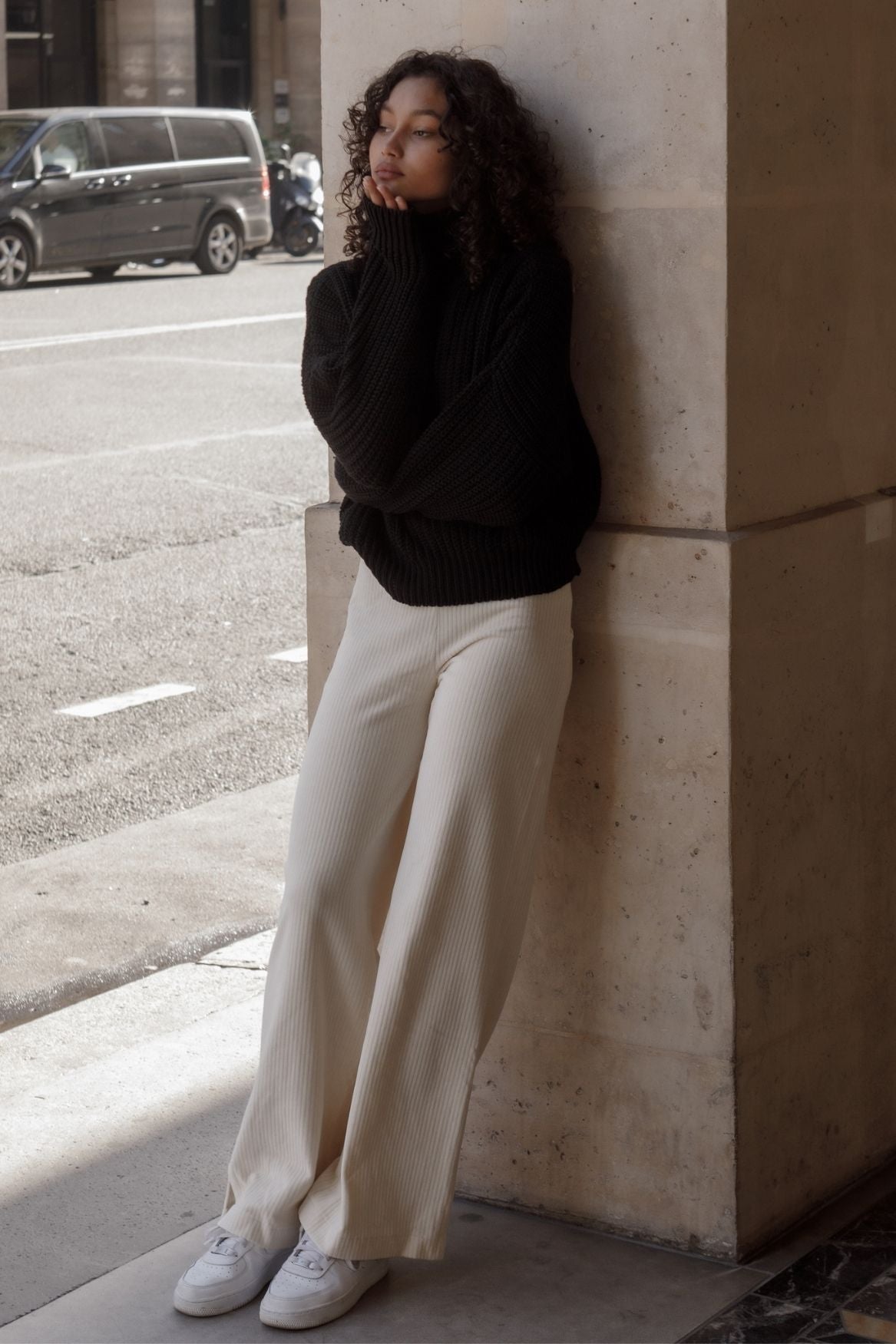 Velour Pant Elsa Organic Cotton - Off-White - Narah Soleigh