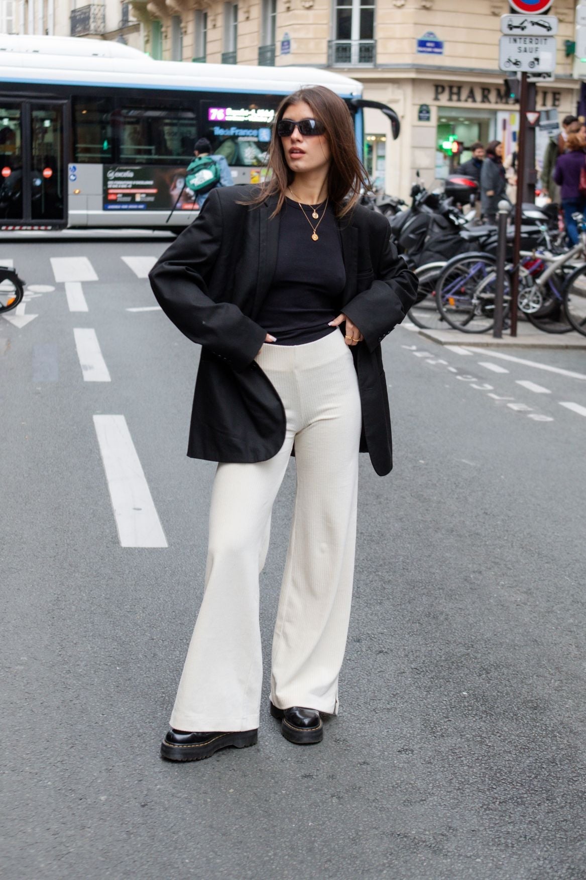 Velour Pant Elsa Organic Cotton - Off - White - Narah Soleigh